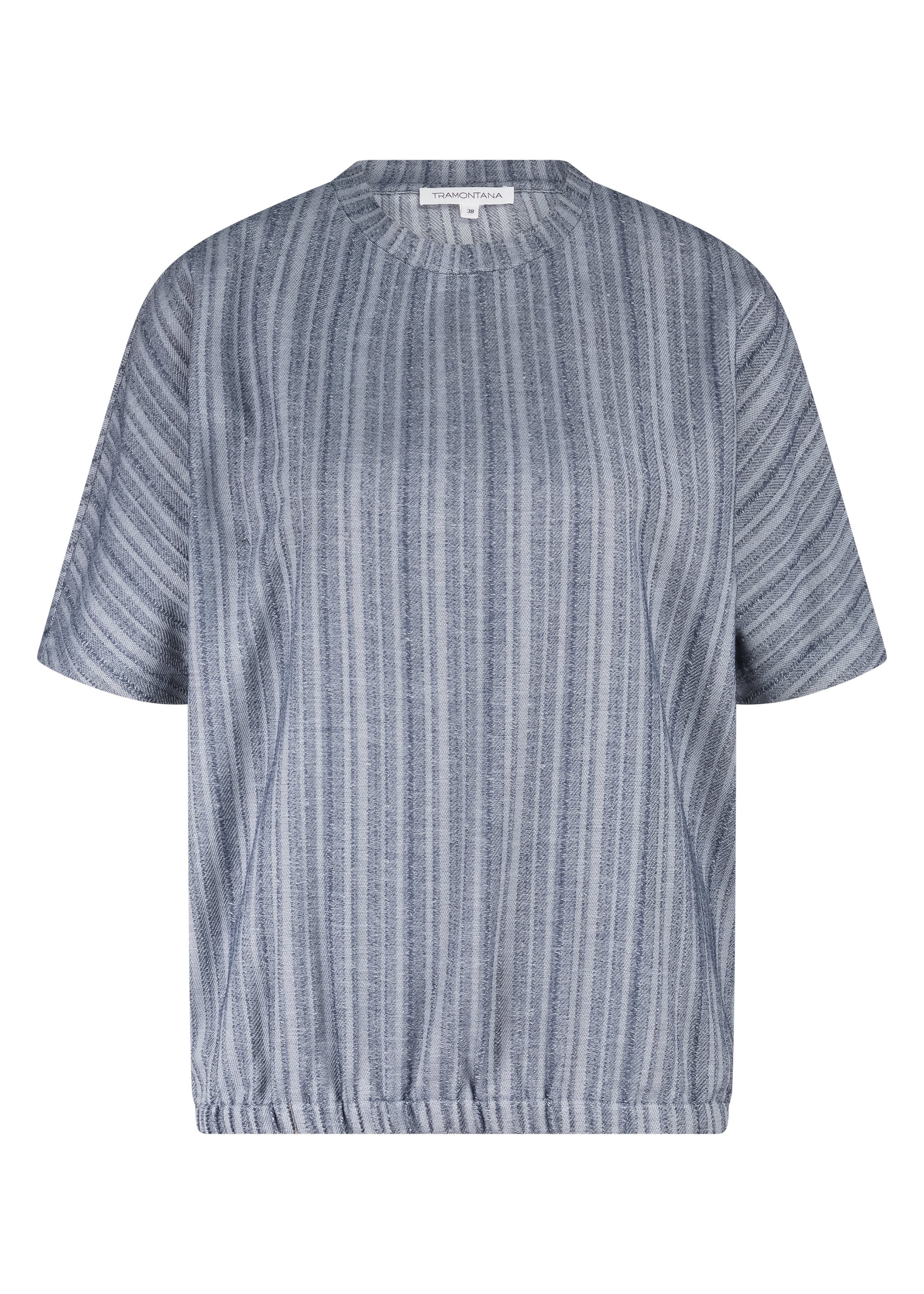 Tramontana Top Cap-Sleeve Top Blue Melange