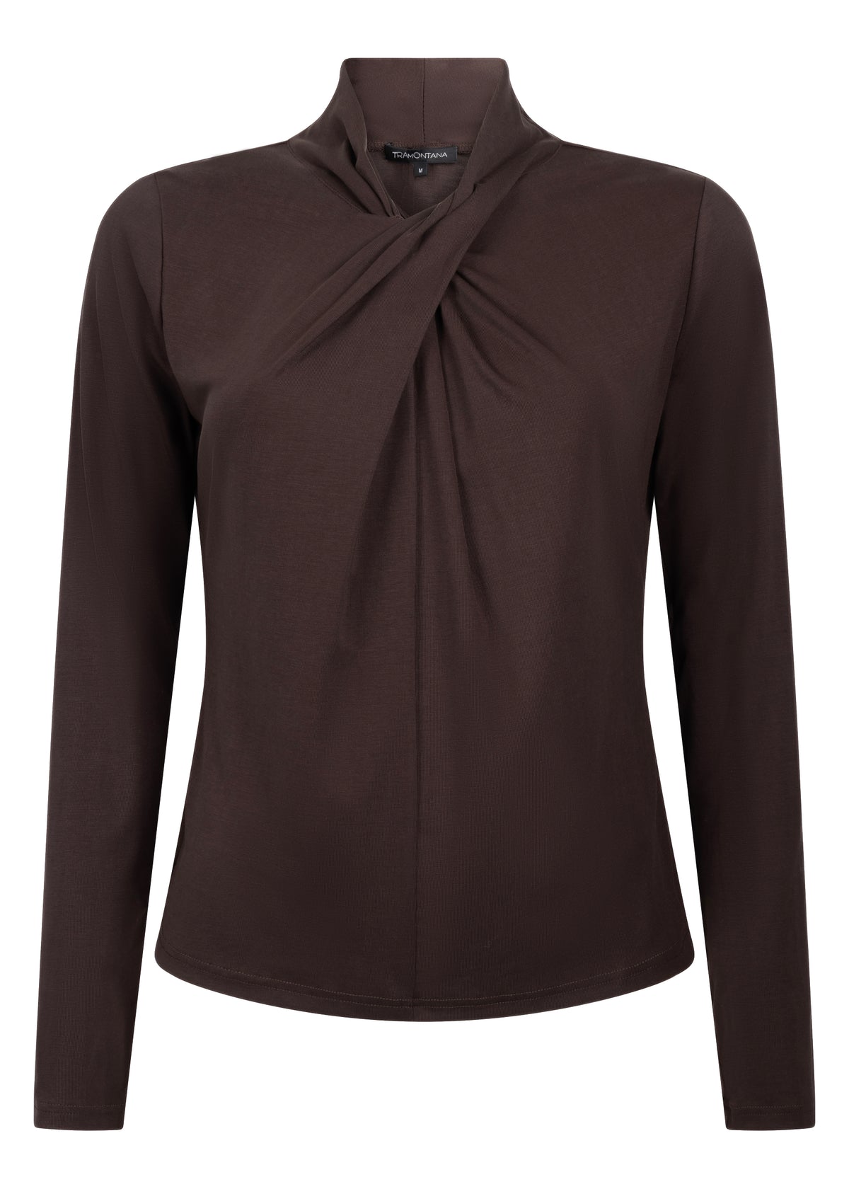 Tramontana Twisted-Neck Top Cafe Noir