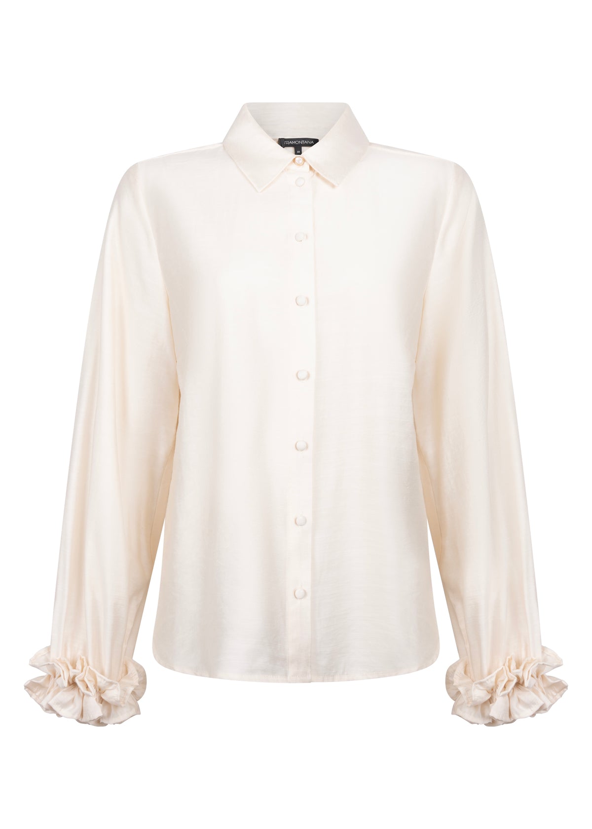Tramontana Blouse Ruffled Cuffs Snow