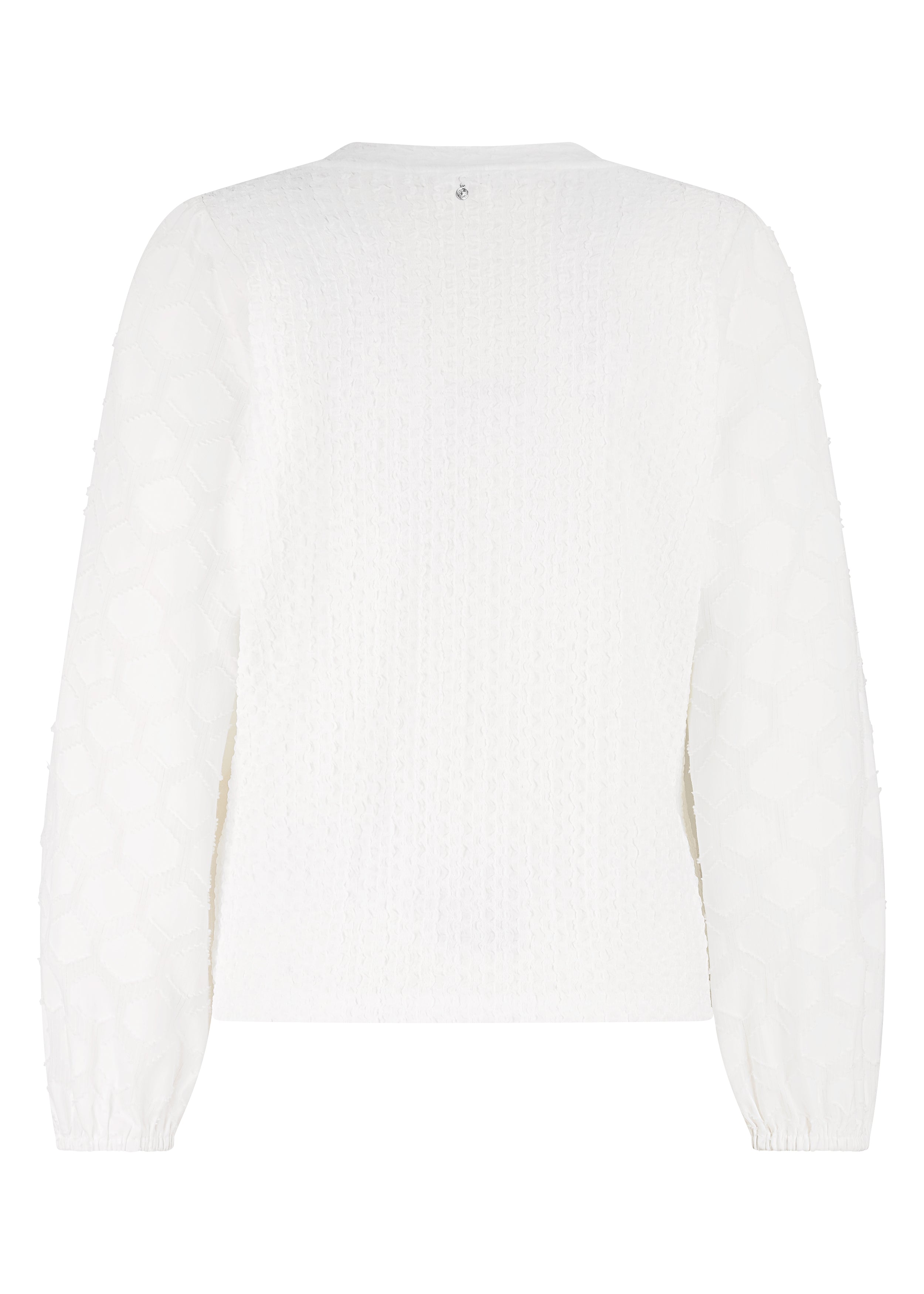 Tramontana Long-Sleeve Fabric Mix Top Off White
