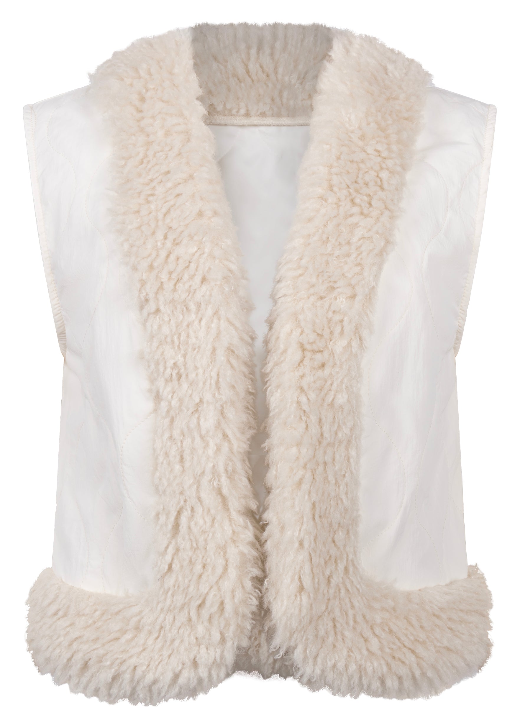 Tramontana Faux Fur Detailed Vest Snow