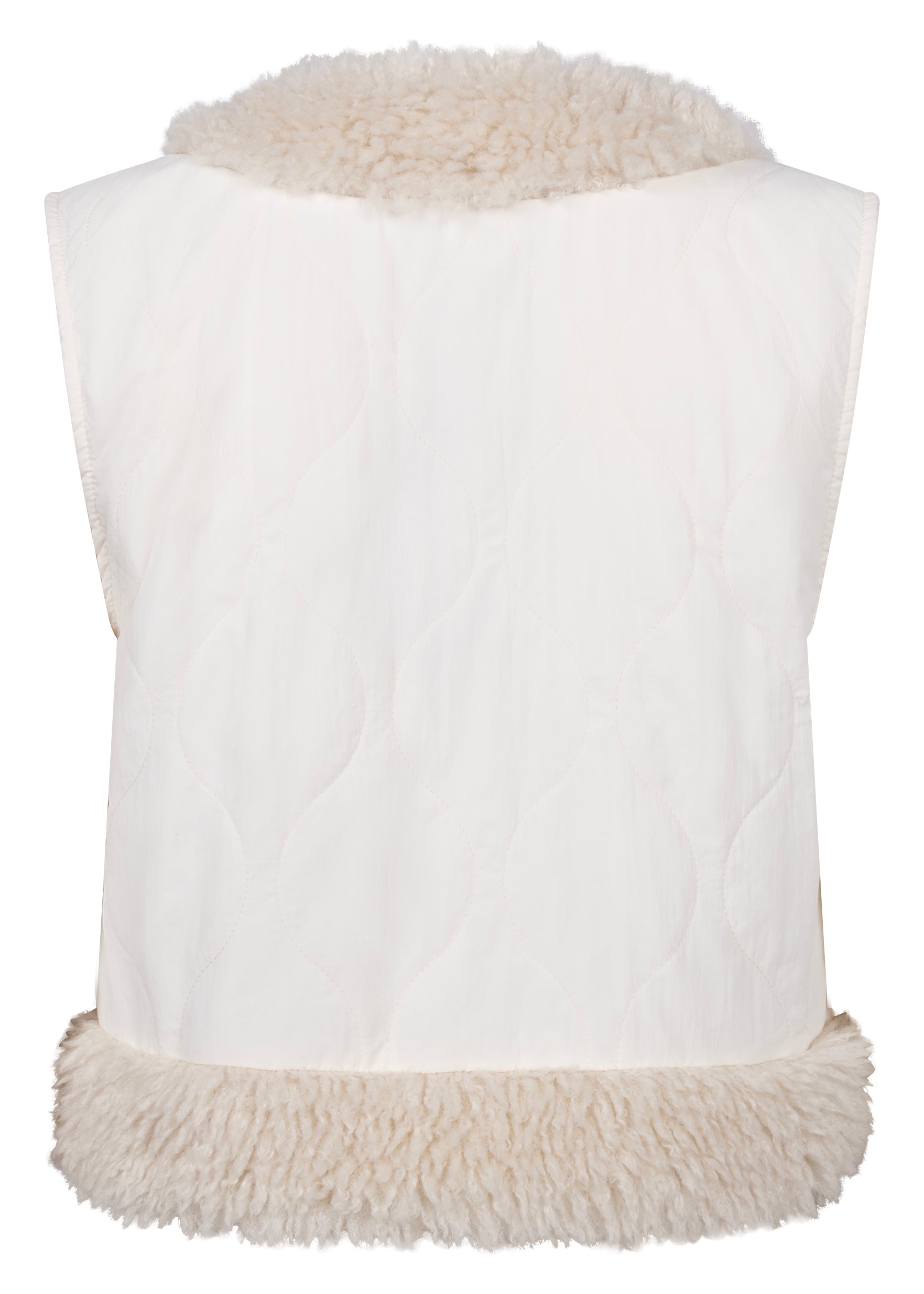 Tramontana Faux Fur Detailed Vest Snow