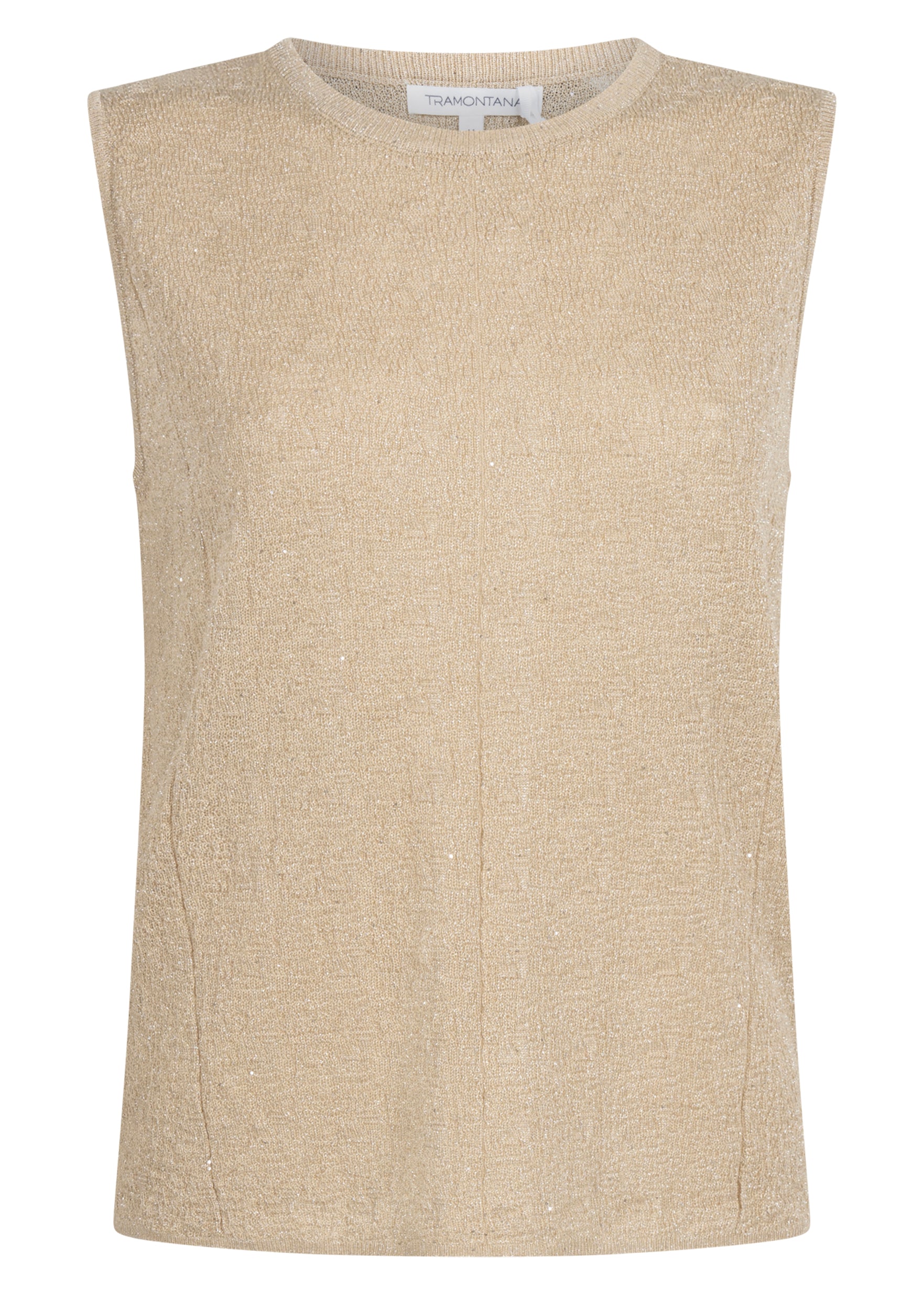 Tramontana Sleeveless Jumper Sequins Pebble