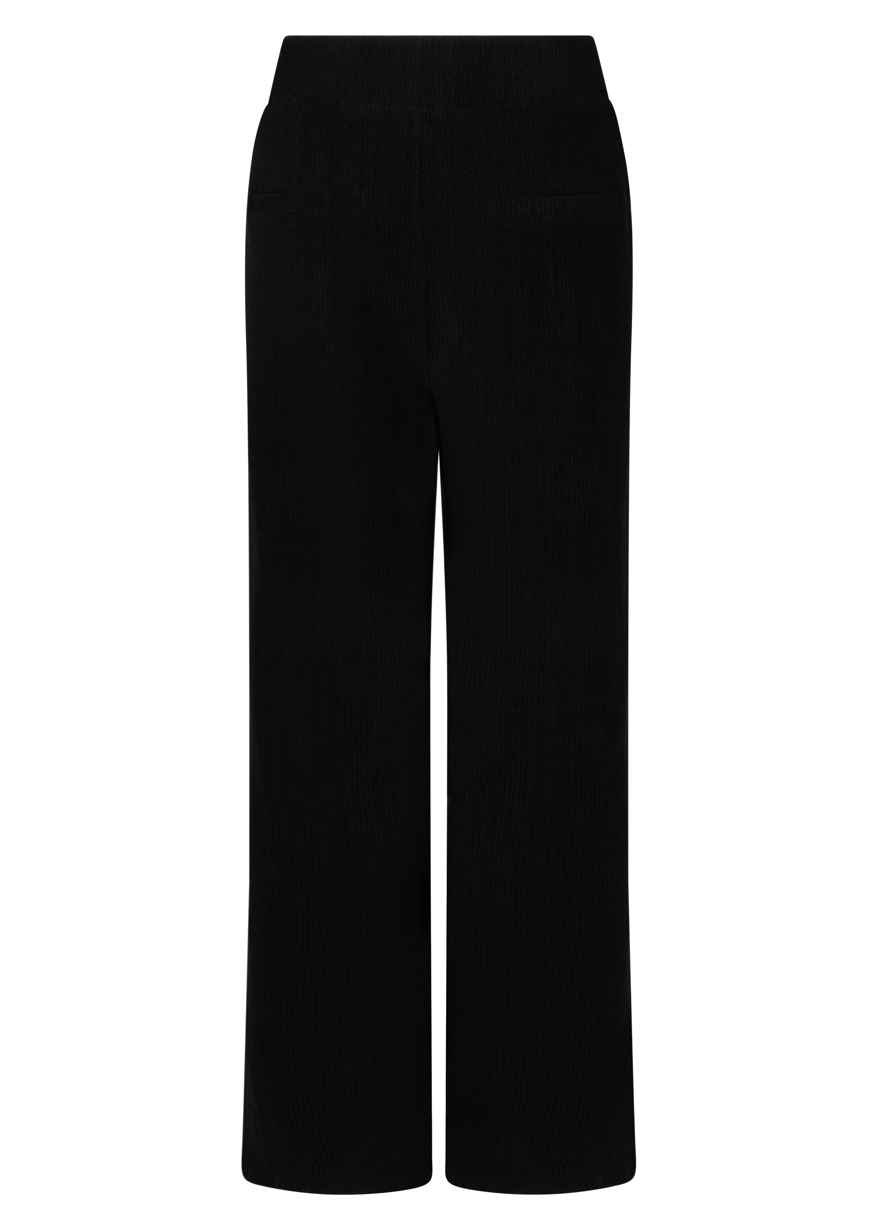 Tramontana Knitted Wide-Leg Trousers black