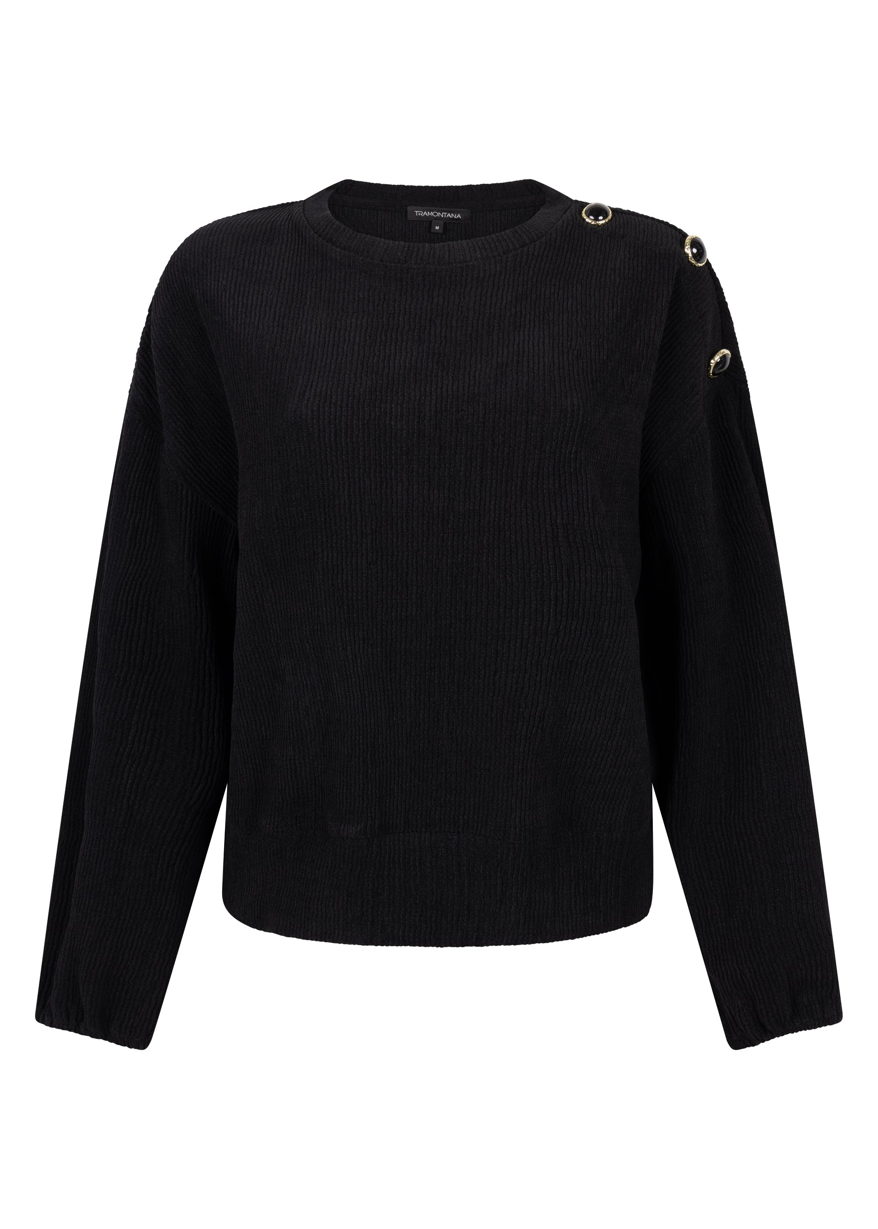 Tramontana Jumper Dropped Shoulder Black