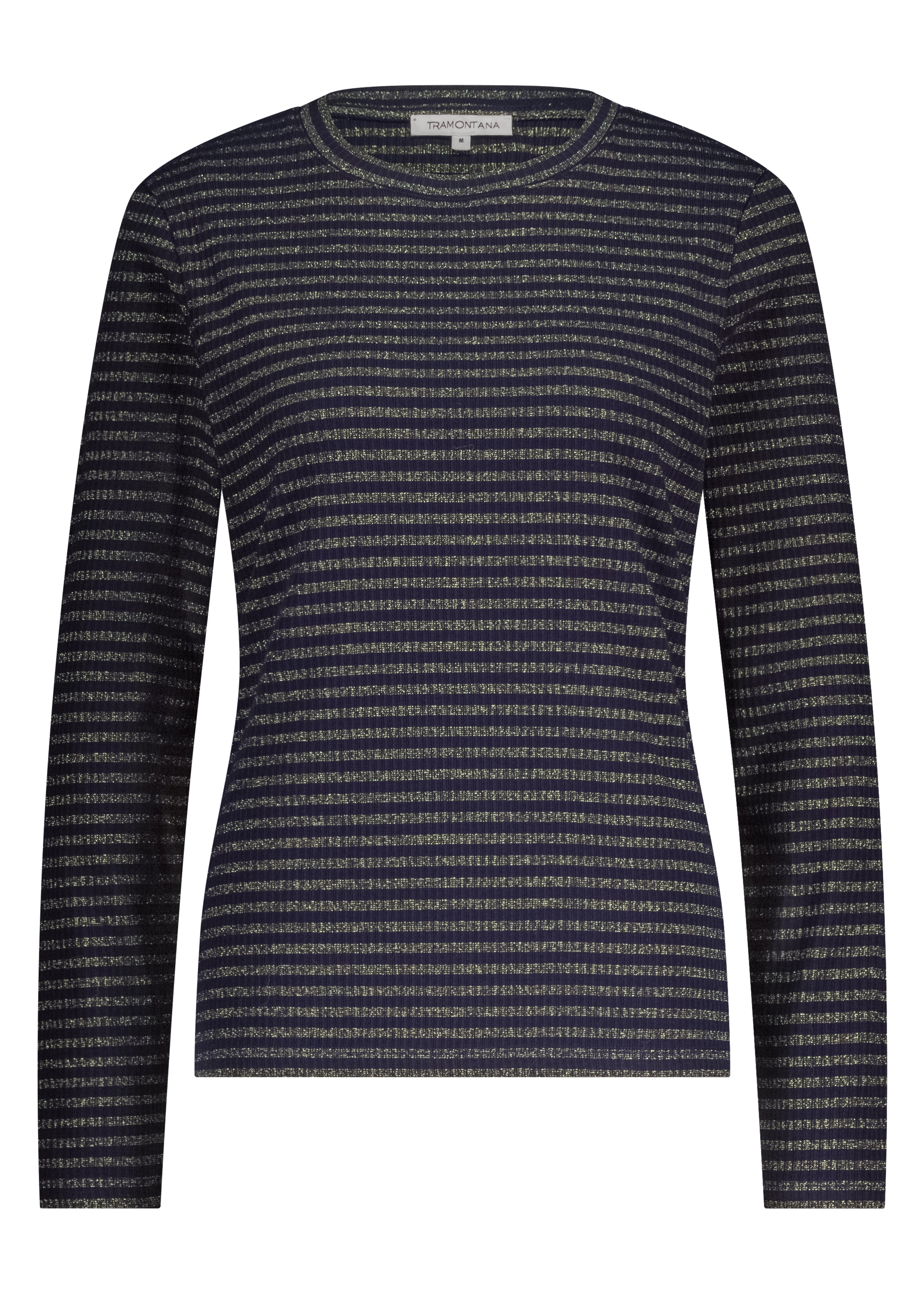 Tramontana Striped Lurex Top Midnight