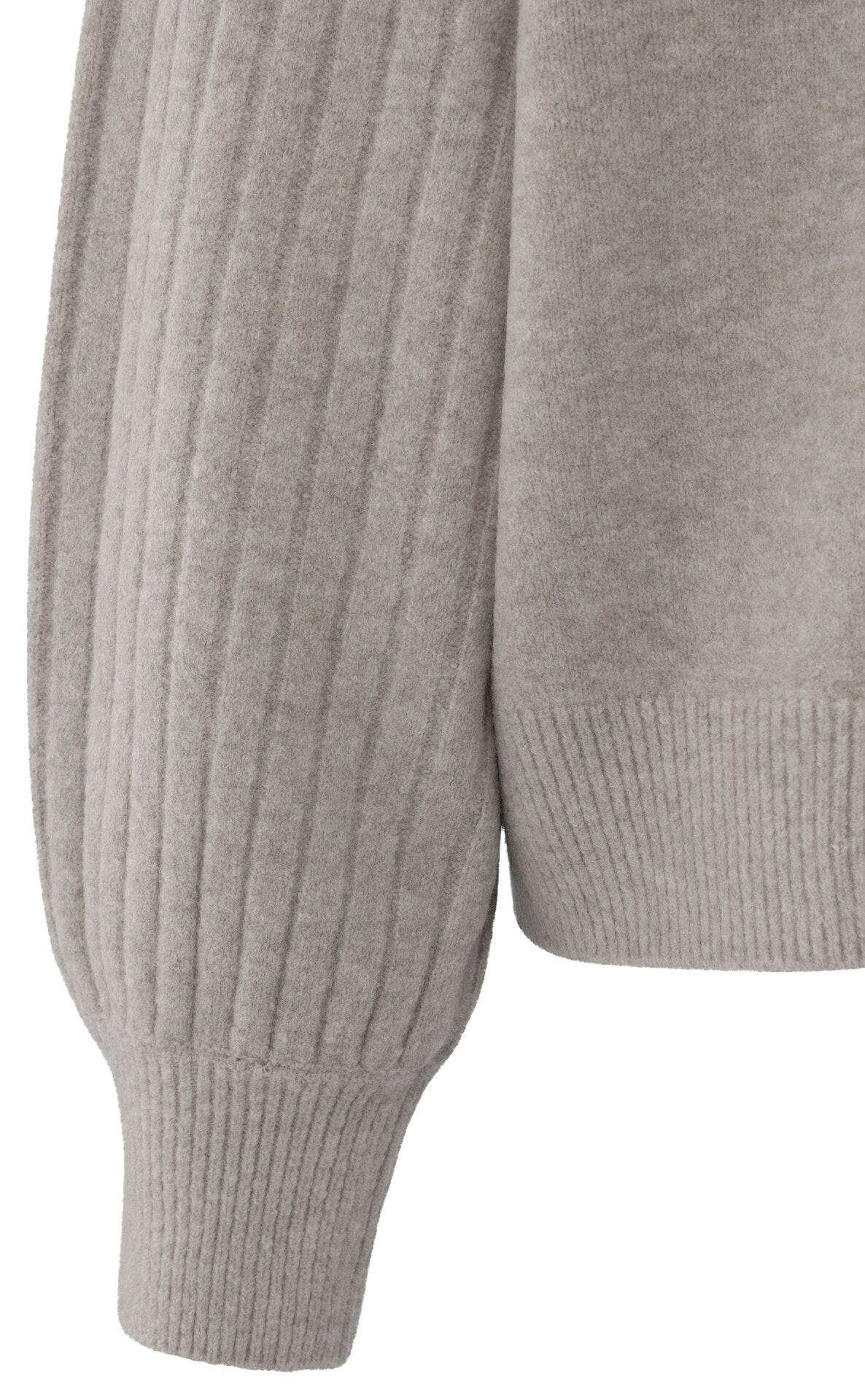 Rib Mixed Sweater YAYA Brownish Grey Melange
