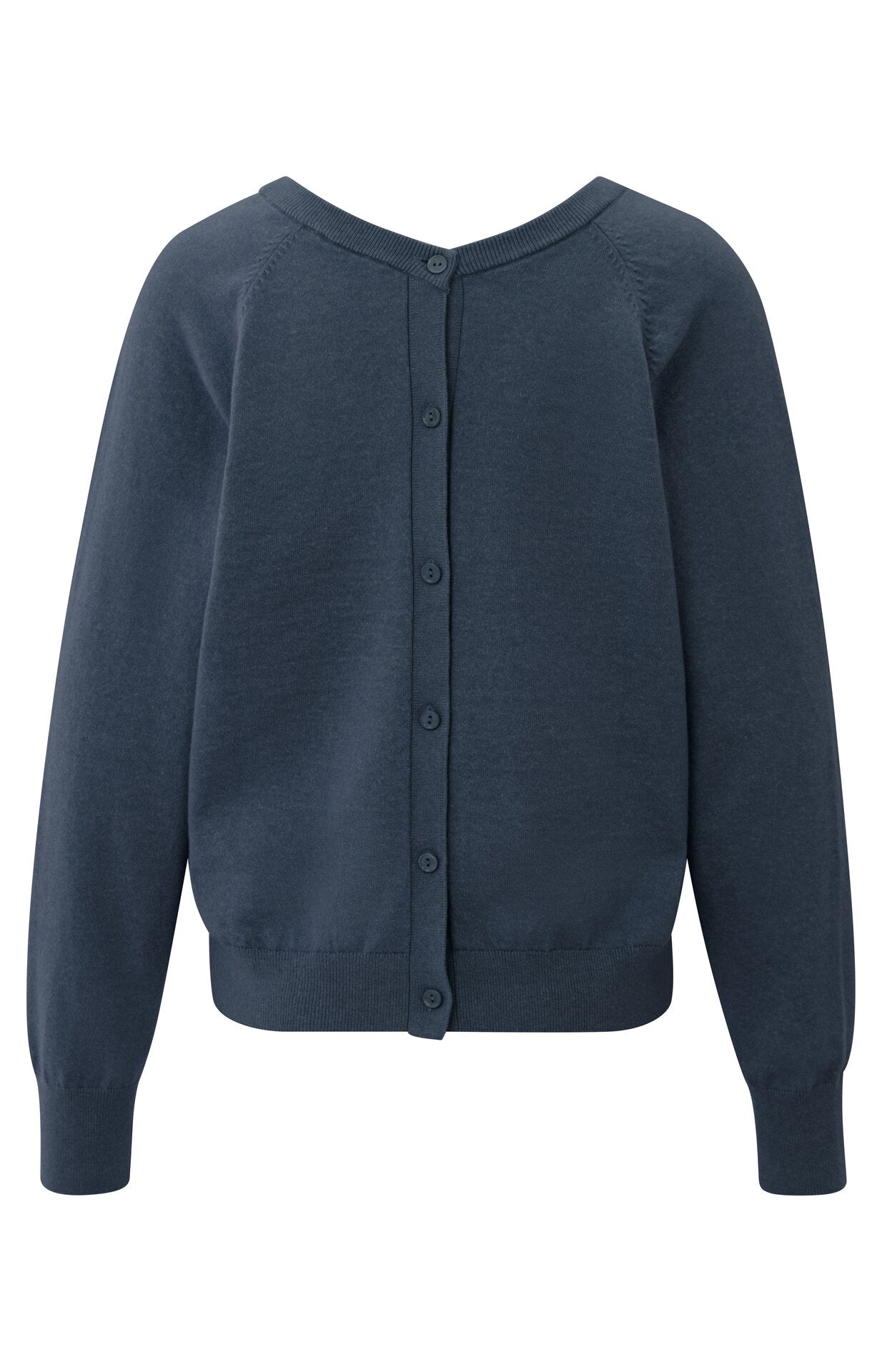 Trui Met V-hals Voor En Achter YAYA China Blue Melange