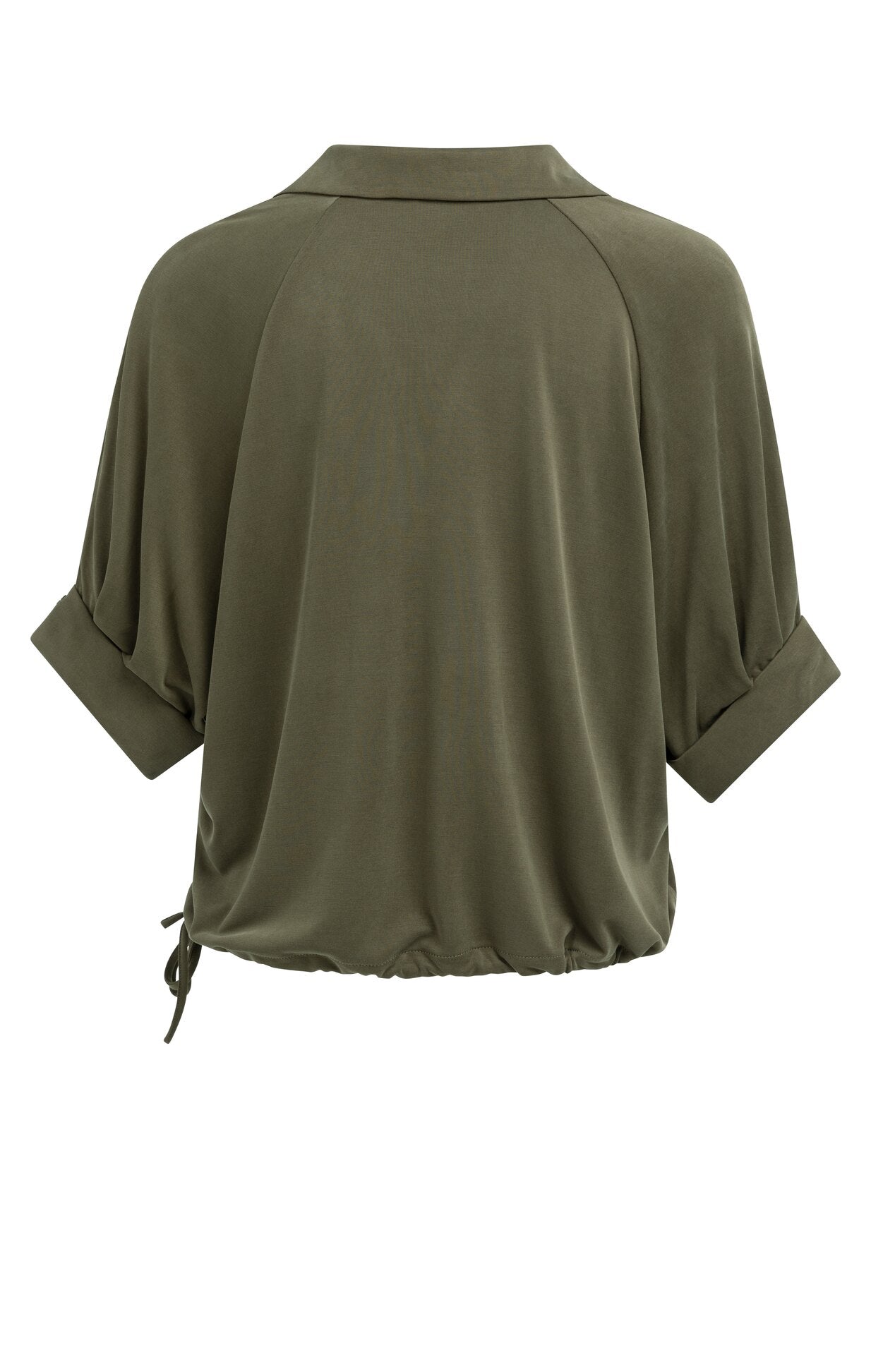 Yaya Jersey Top Pleated Sleeve