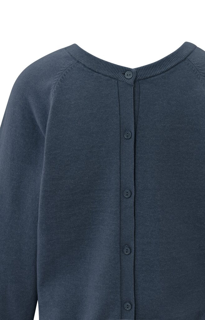 Trui Met V-hals Voor En Achter YAYA China Blue Melange