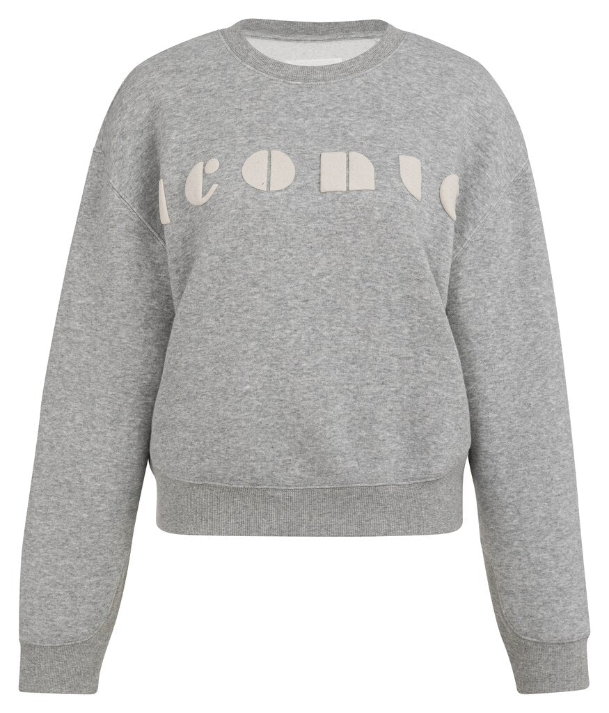 YAYA Zachte Sweater Met Artwork Iron Grey