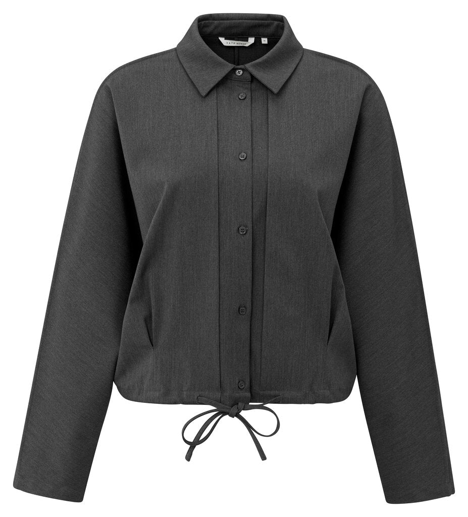Blouse Jacket Waist Pleat YAYA Anthracite melange