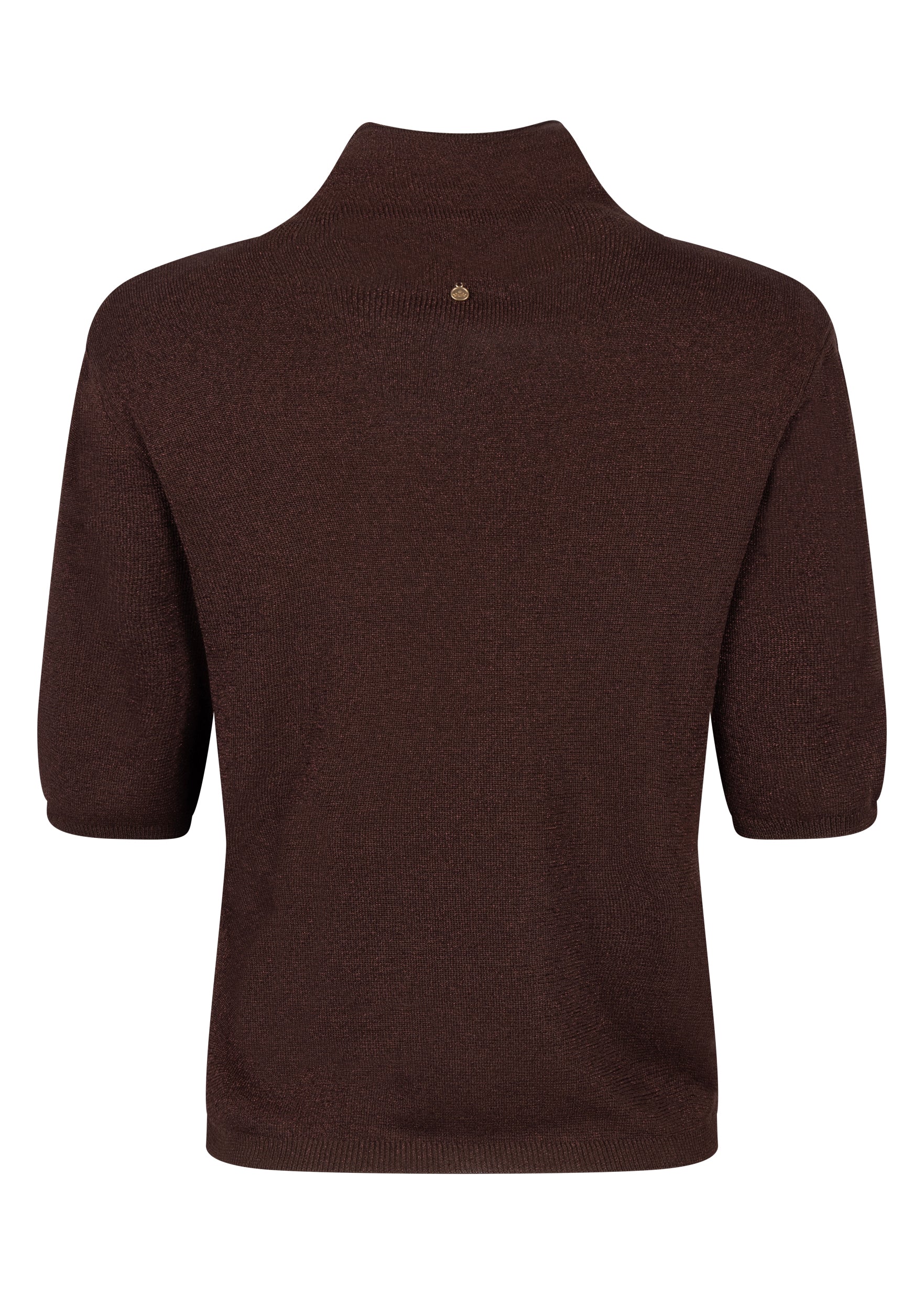 Tramontana  Short-Sleeve Jumper Shawl Chocolate