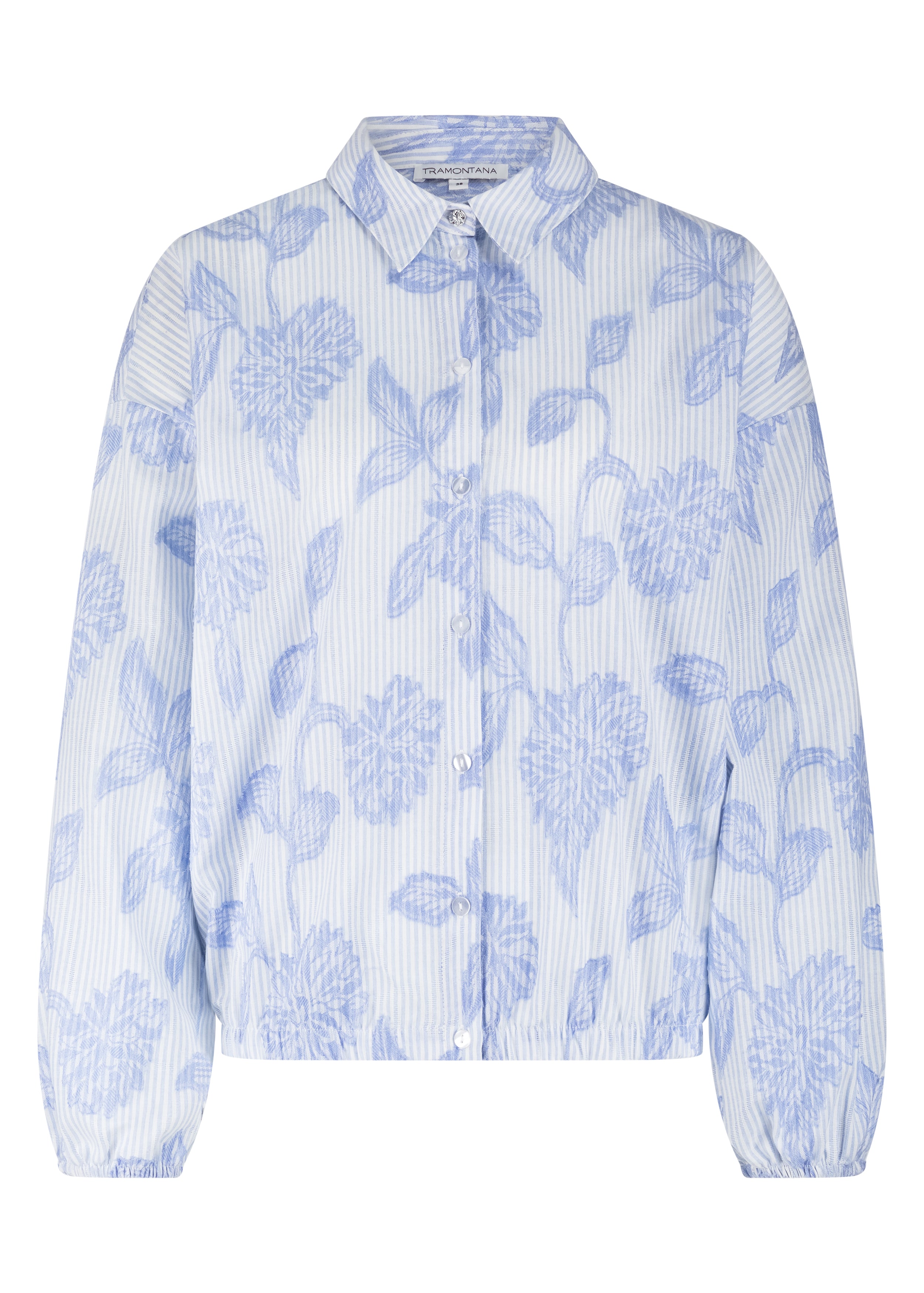 Tramontana Blouse Flower Pattern Breezy Blue
