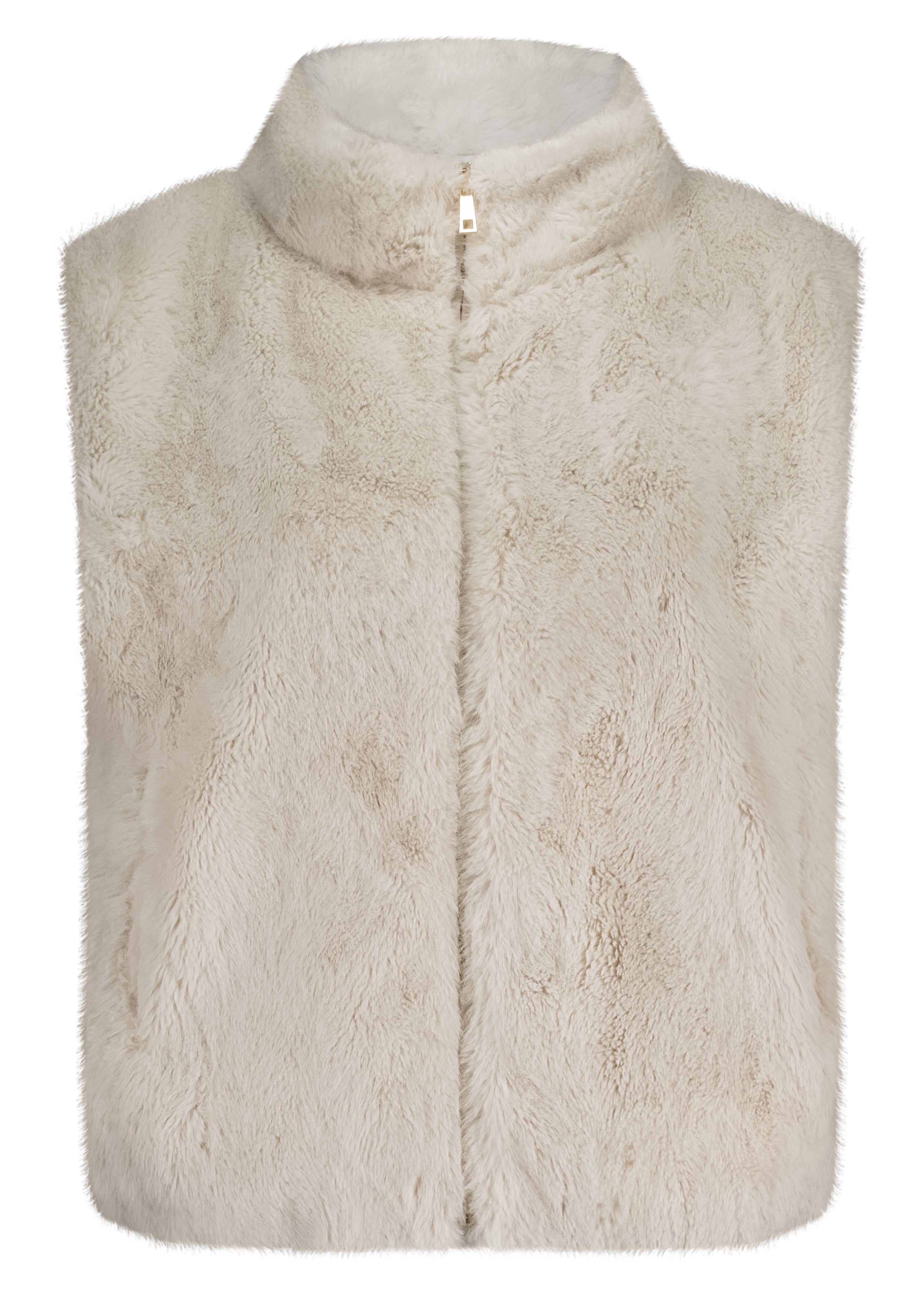 Tramontana Faux Fur Vest Balloon Stone