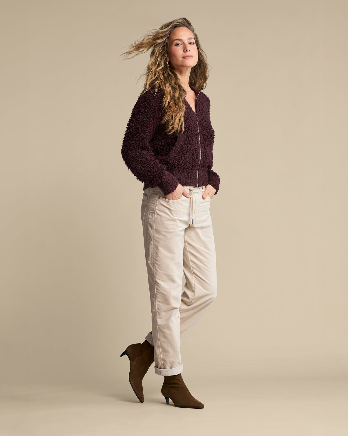 RedButton Bomberknit Burgundy