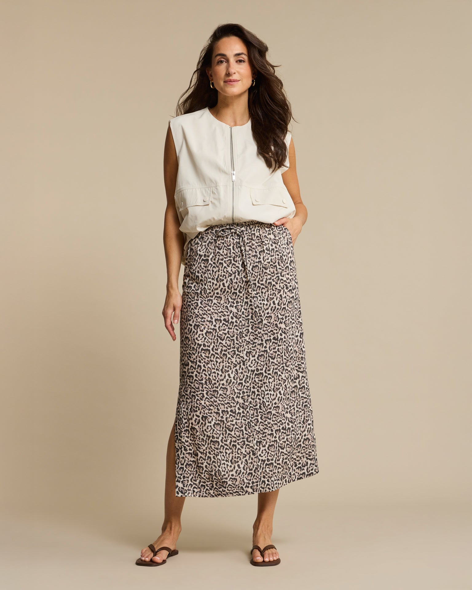 Red Button Indie Skirt Leopard