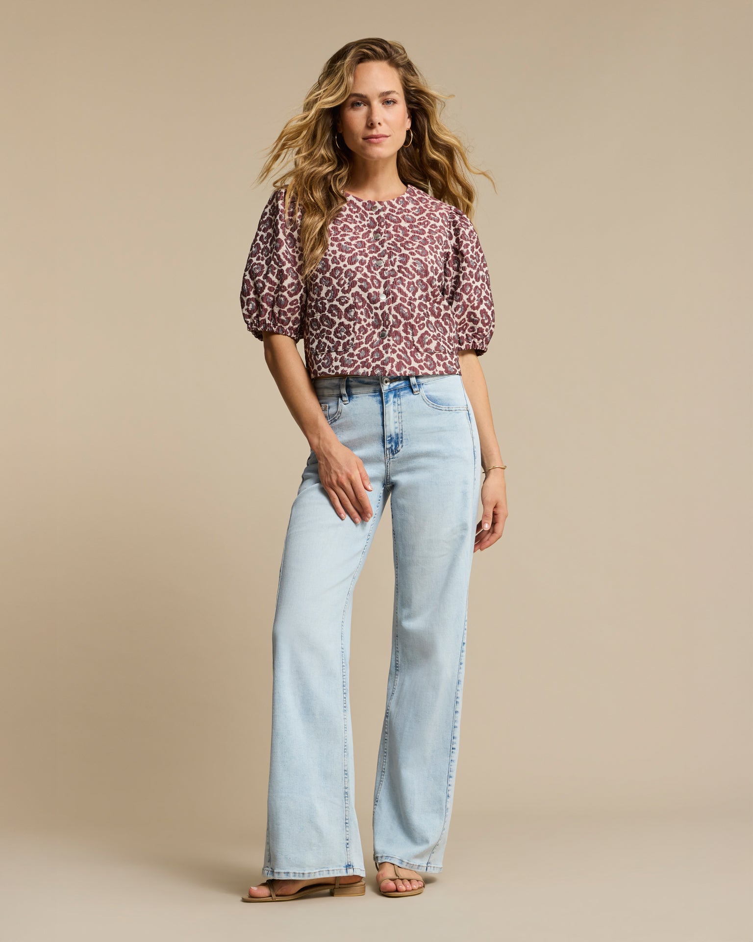 Red Button Claudette Slanted S