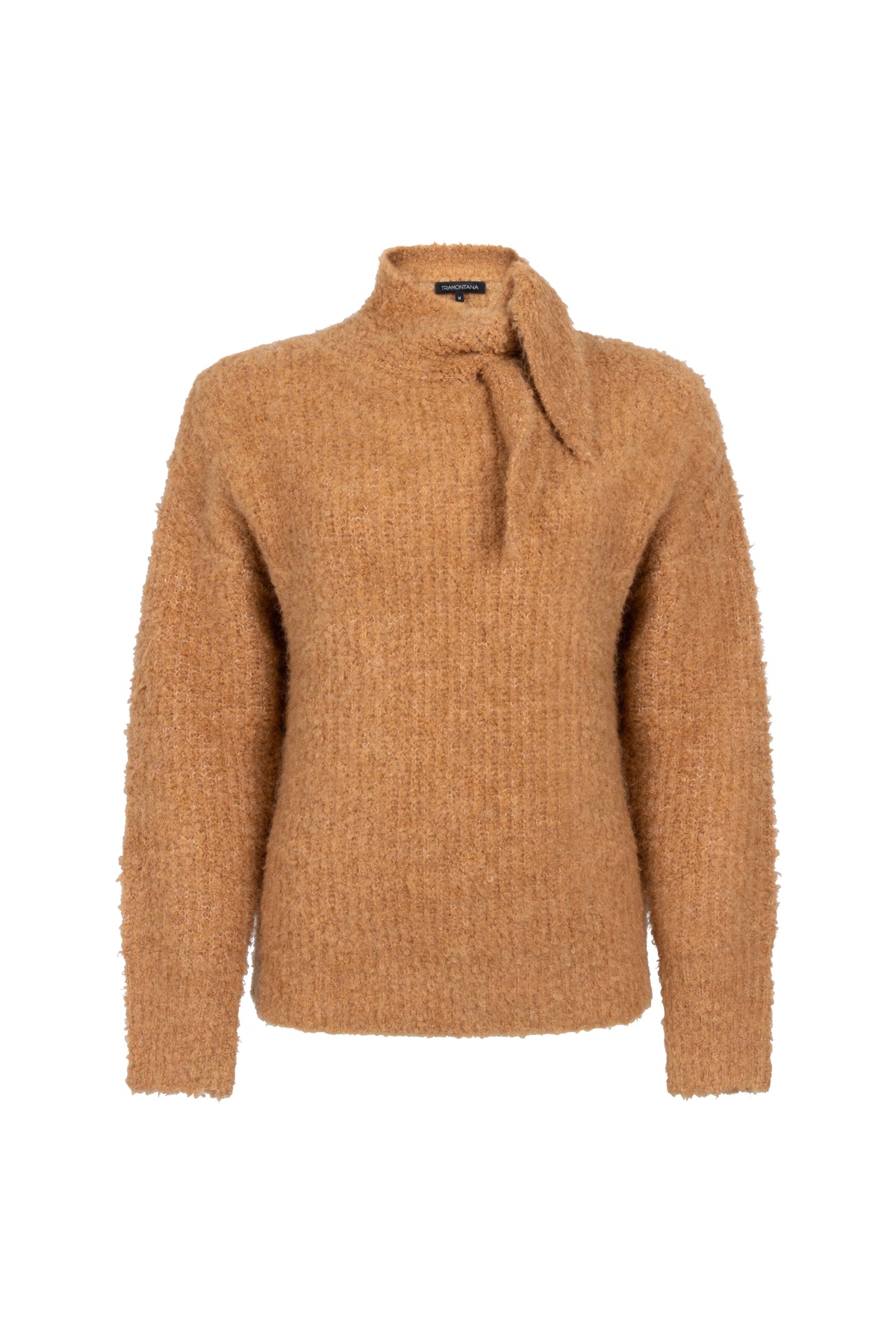 Tramontana Boucle Jumper Scarf Collar Cinnamon Melange