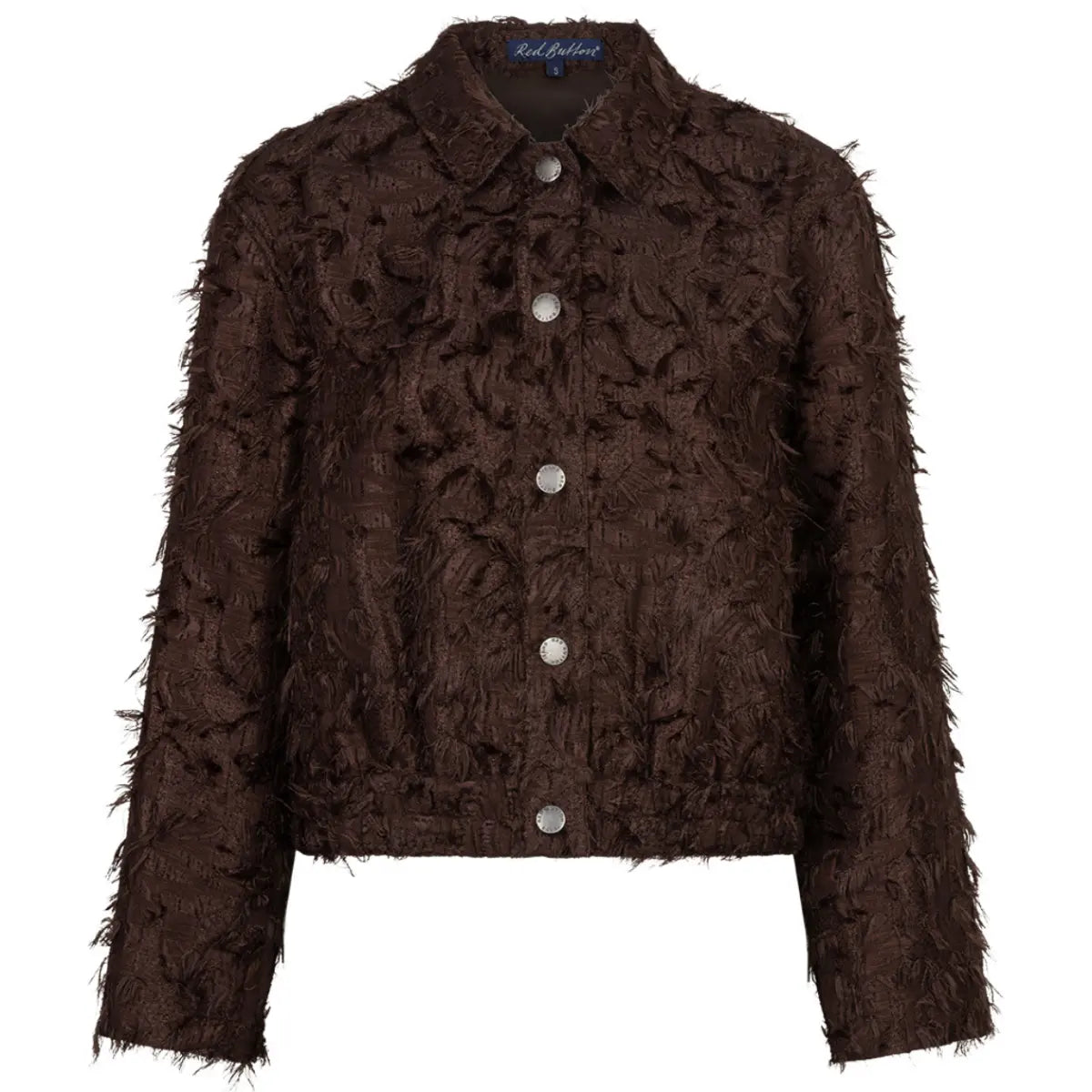 Red Button Bomber Fringes Espresso