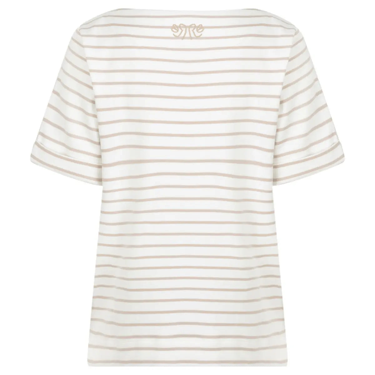 Red Button Terry Stripe Pebble