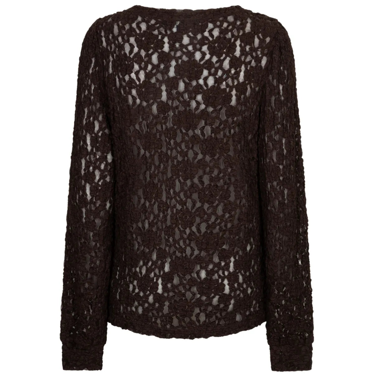 Red Button Top Lace Espresso