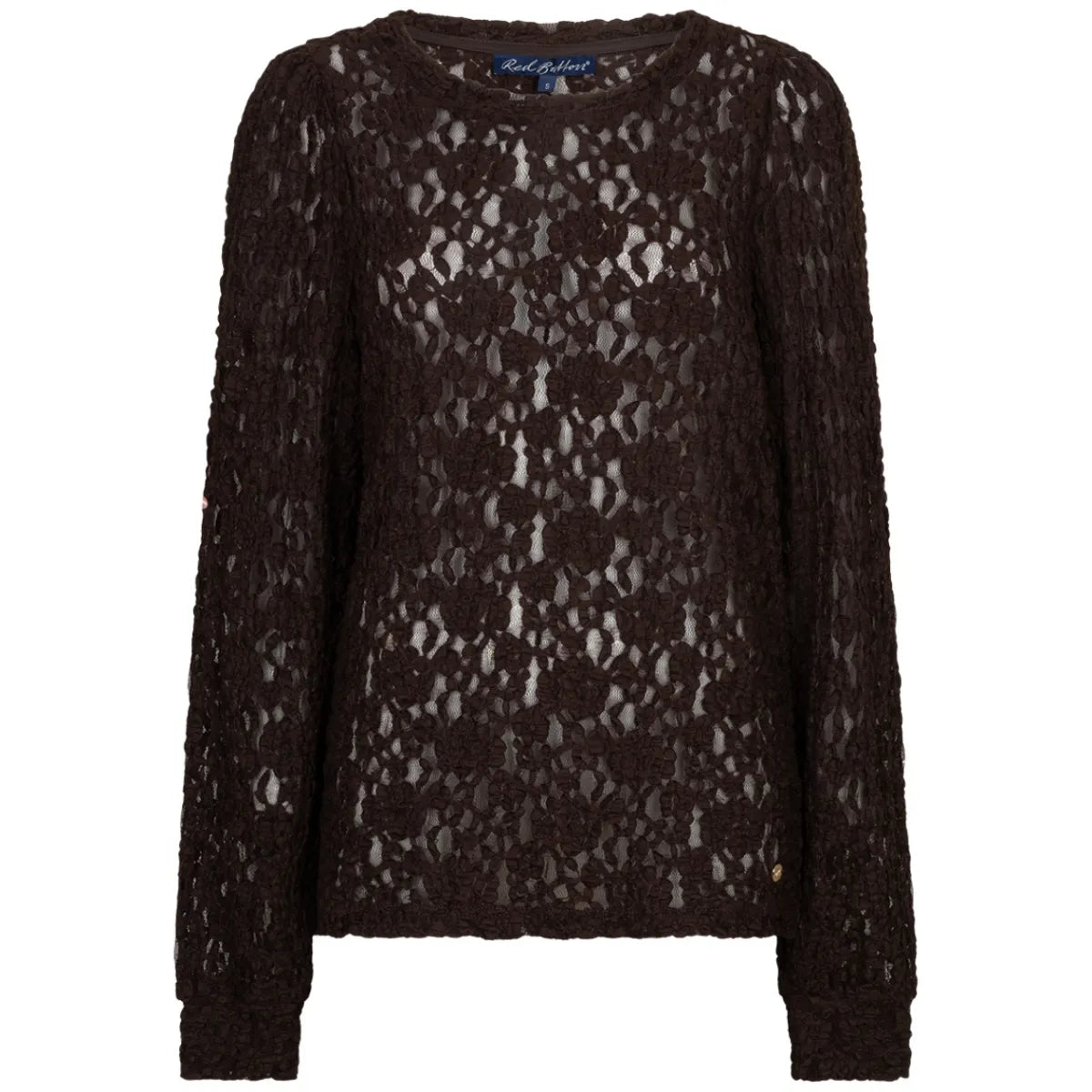 Red Button Top Lace Espresso