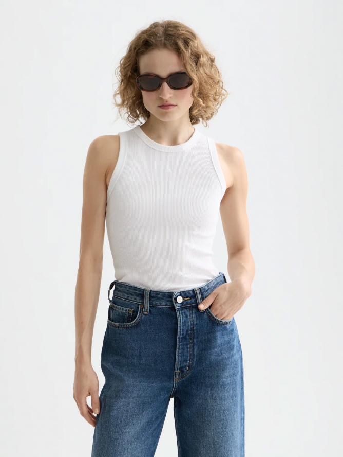 Scotch & Soda Tanktop Core Rib White