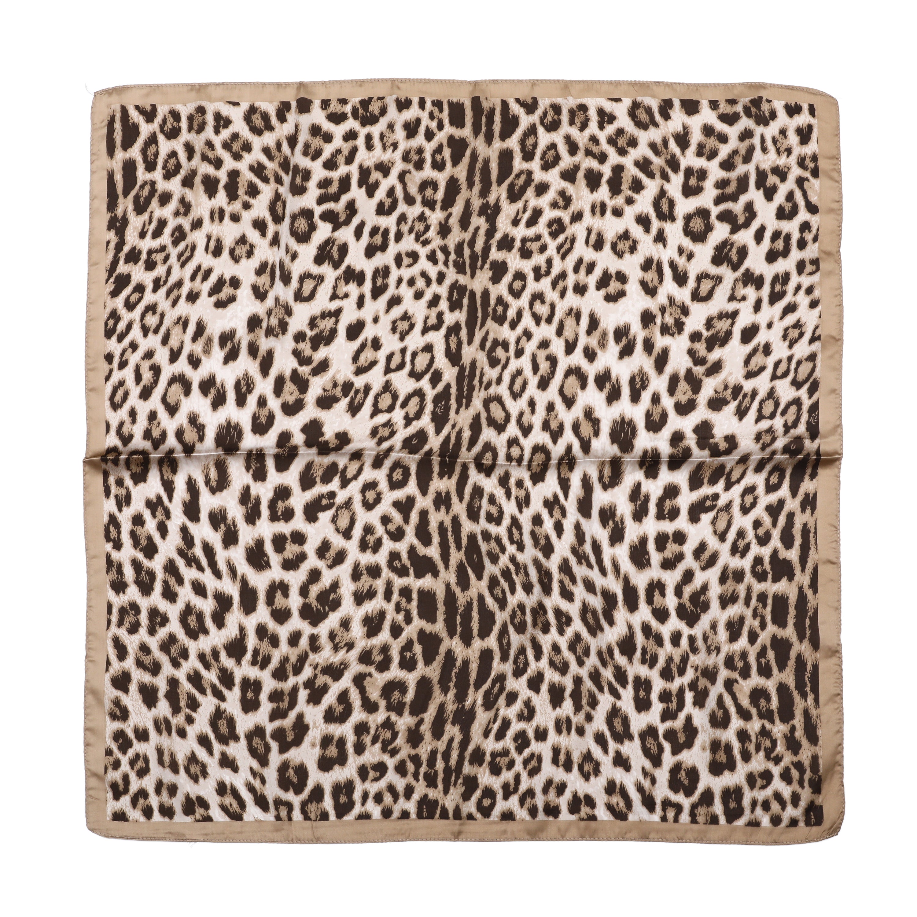 Vierkant Sjaaltje Leopard Taupe