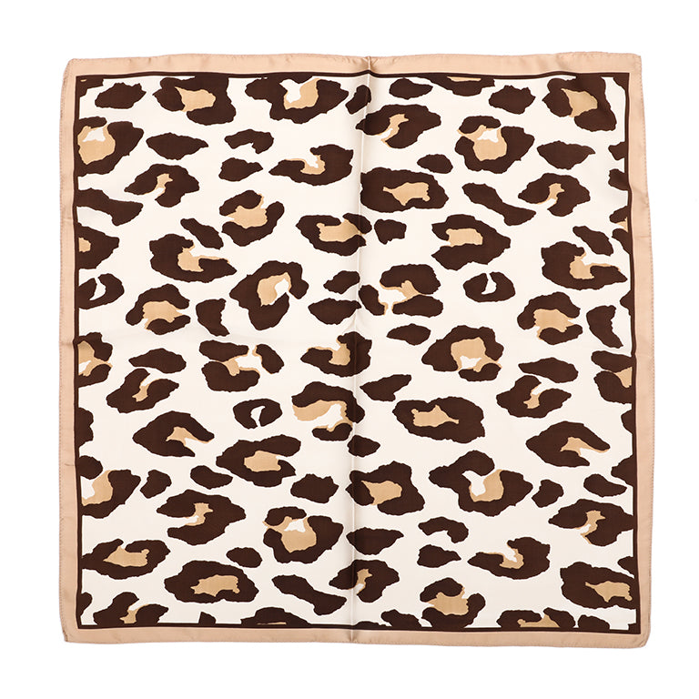 Vierkant Sjaaltje Leopard Camel
