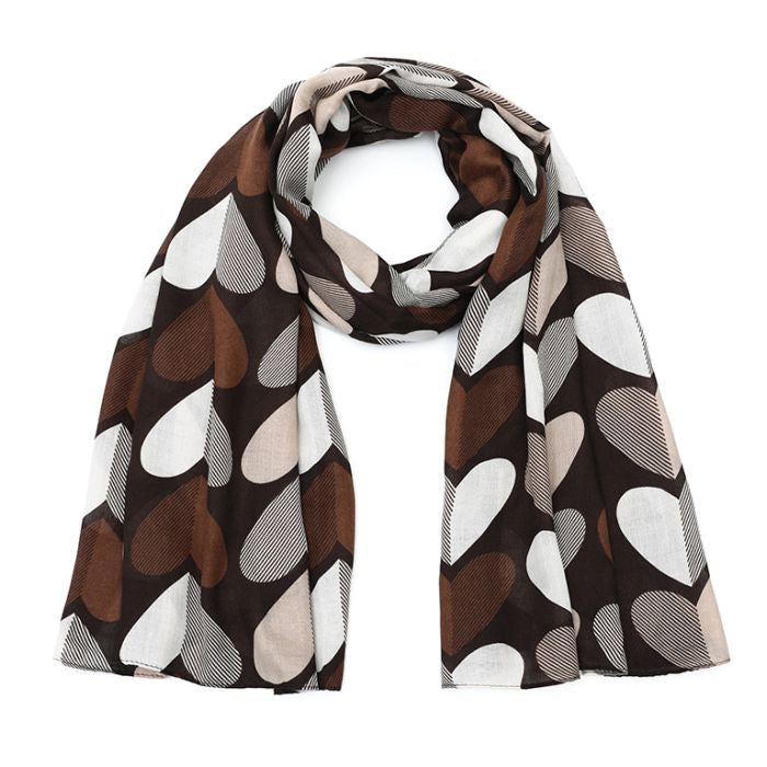 Sjaal Brown Hartjes
