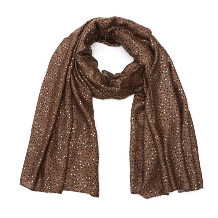 Sjaal Brown Stip Gold