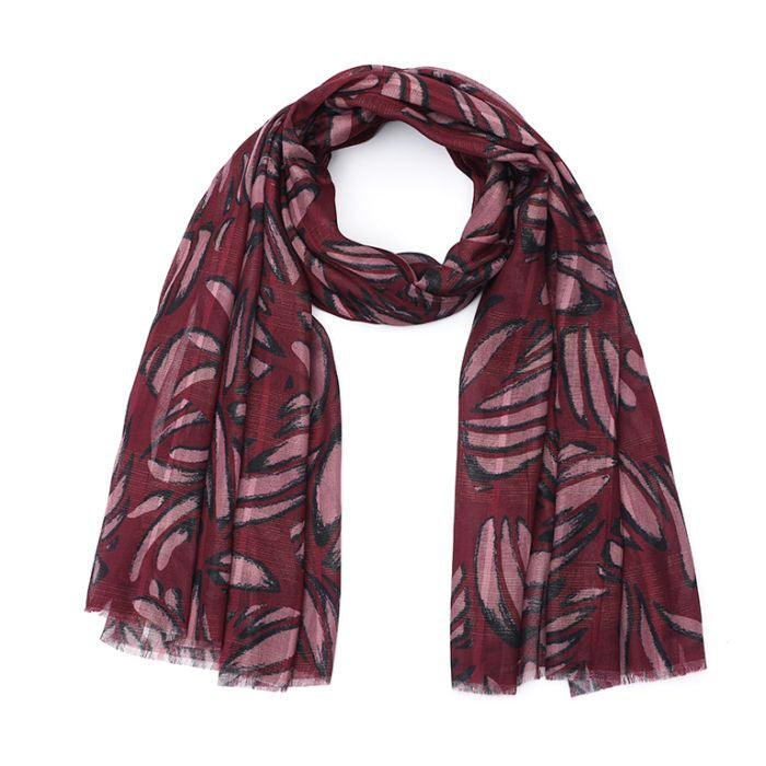 Sjaal Print Bordeaux Print