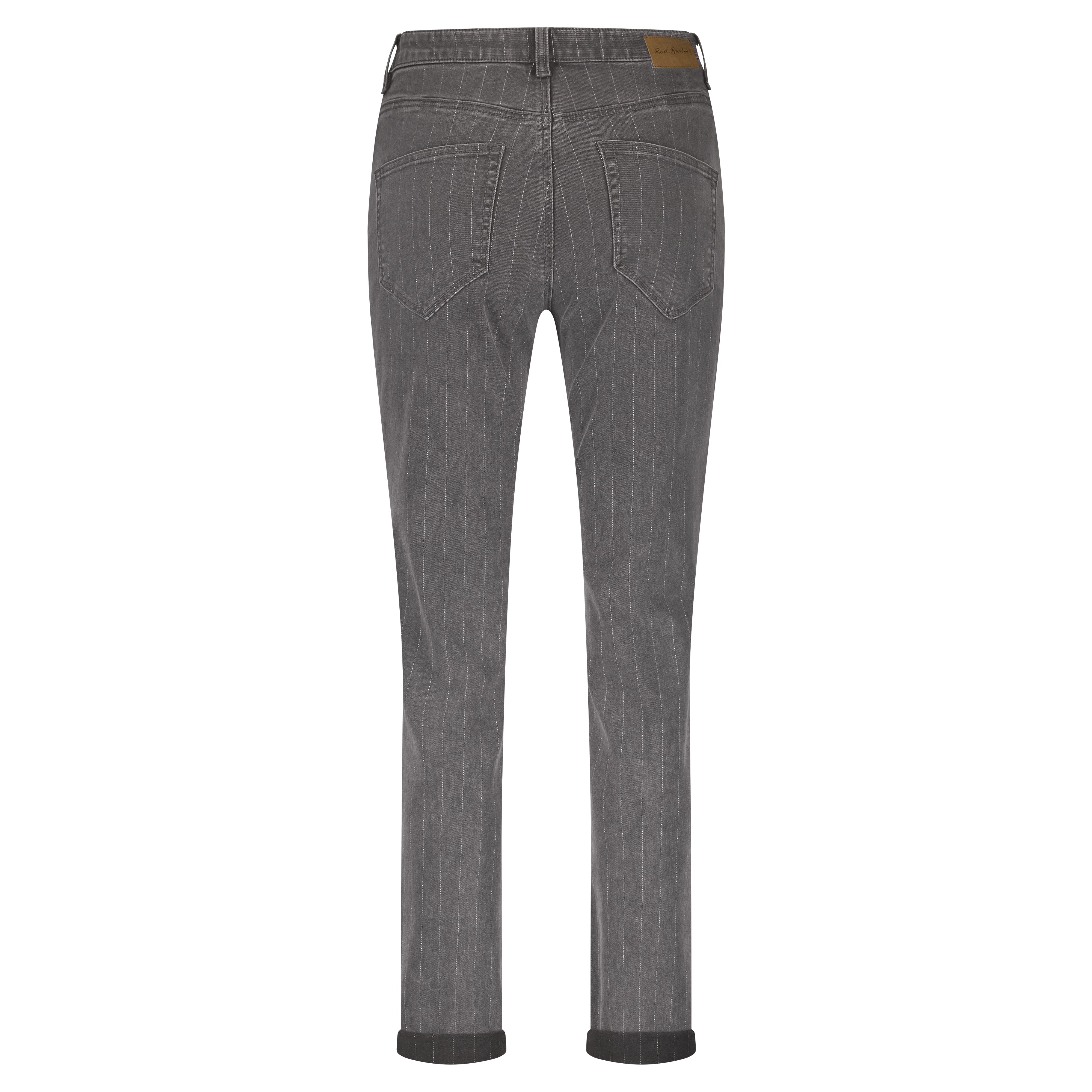 Red Button Grey Denim Jeans Patty Lurex