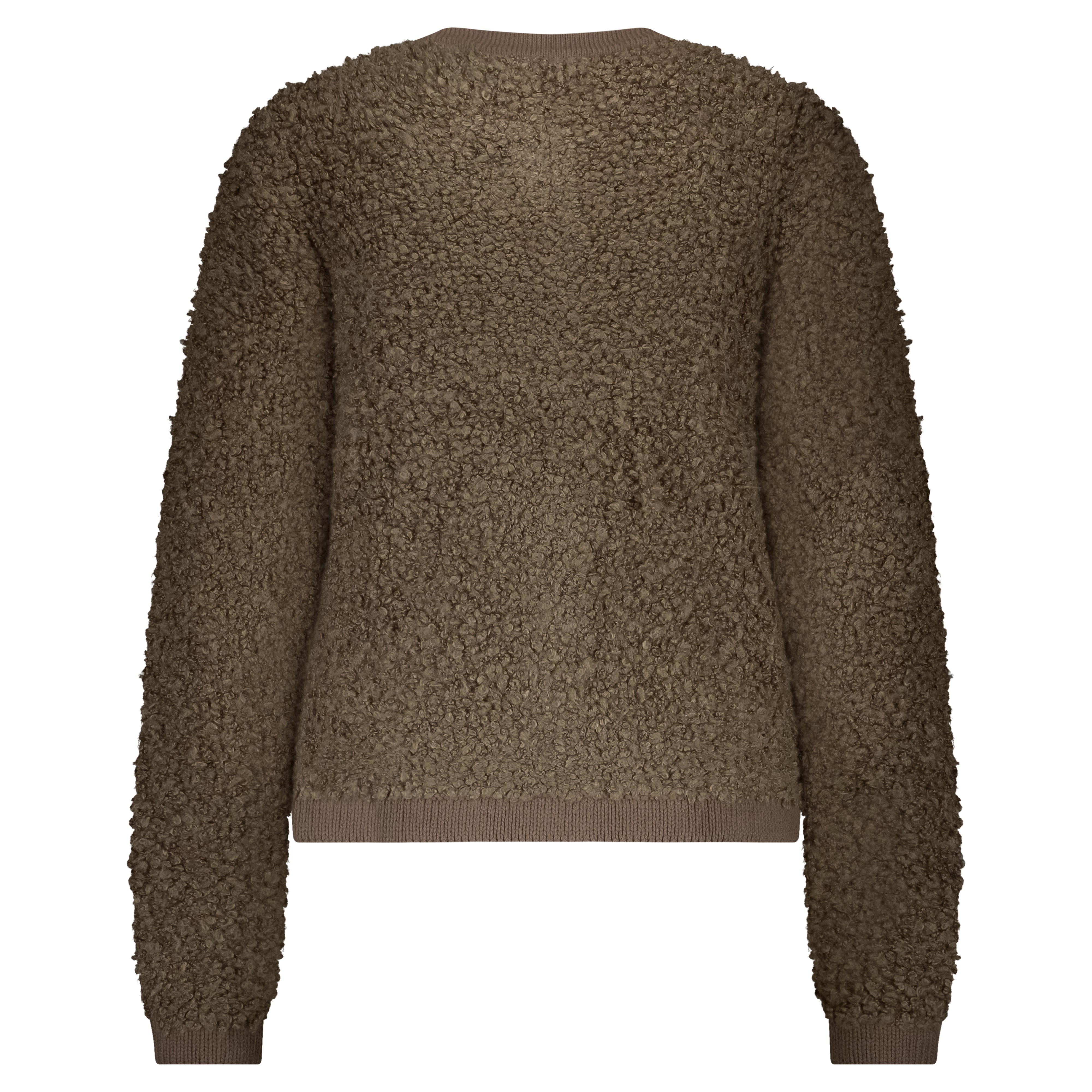 JACKET KNIT BOUCLE Red Button Mud