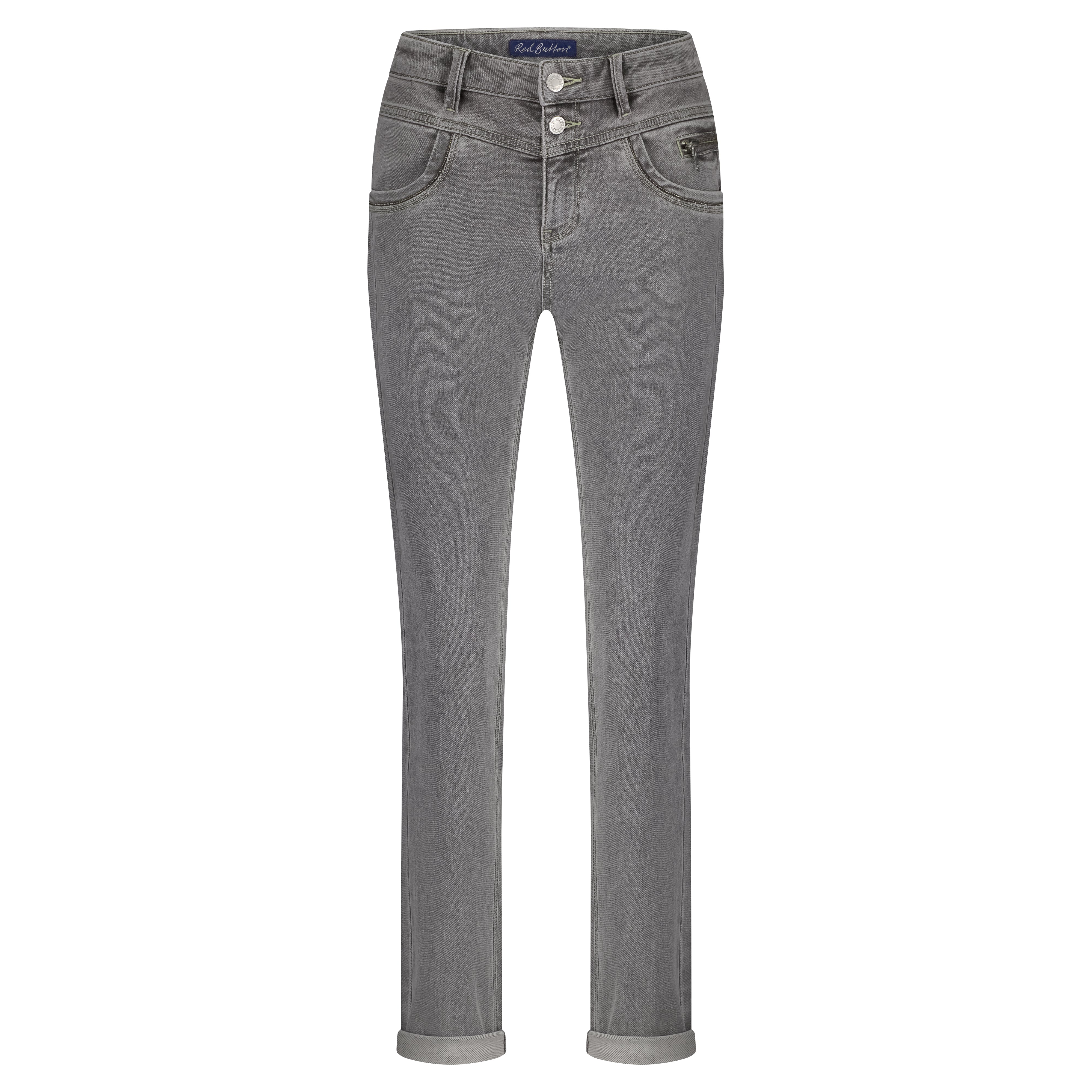 Red Button Jeans Sienna Zip Grey