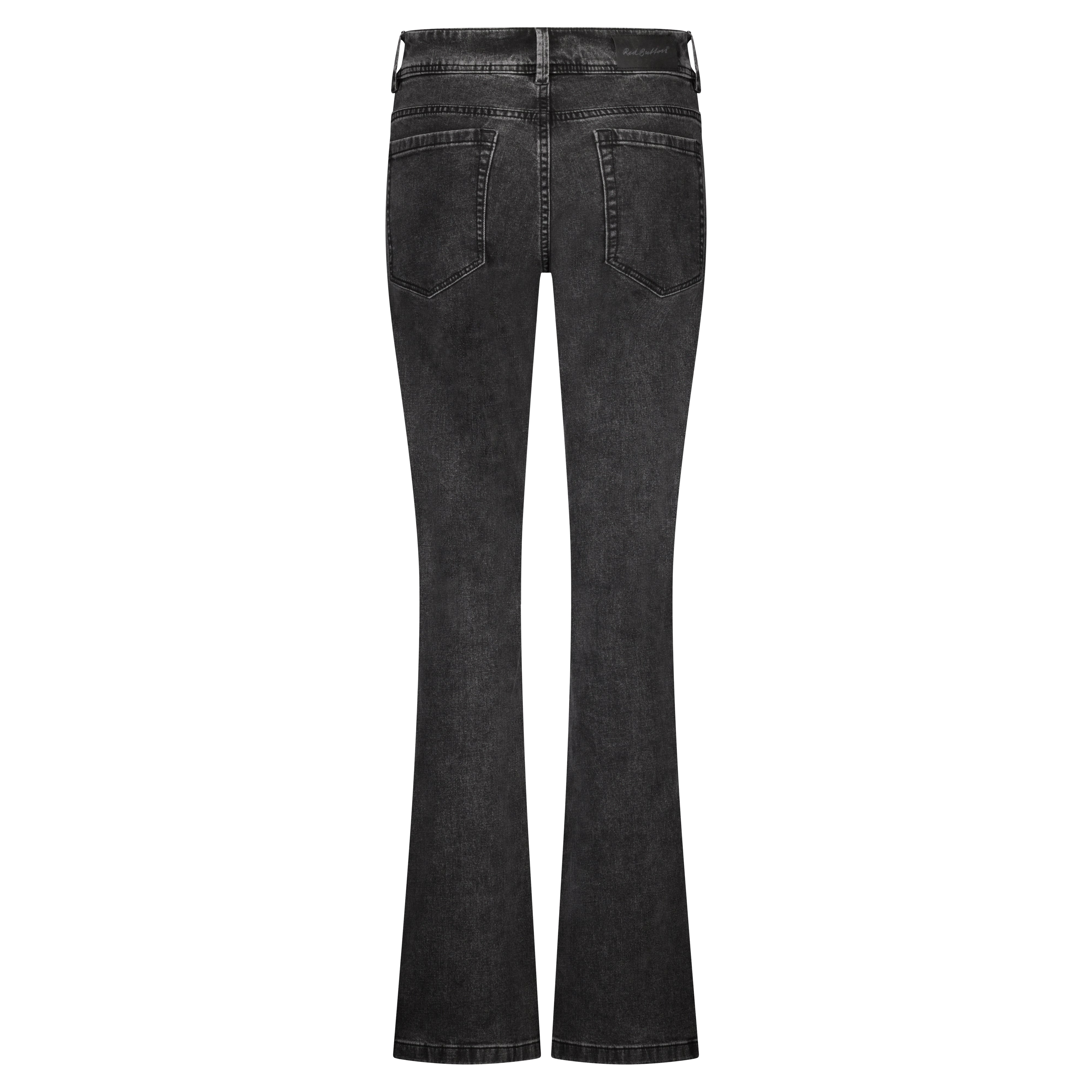 BIBETTE BLACK DENIM Red Button
