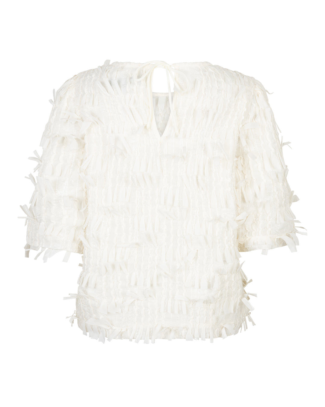 Red Button Top Fiona Ecru