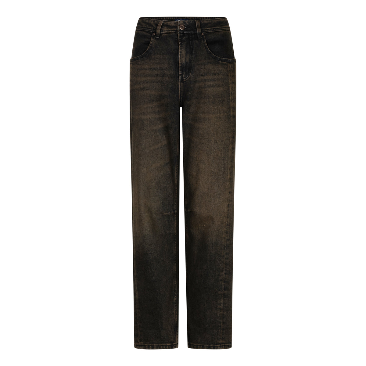 Red Button Caitlina Side Patch Denim Overdye Brown Black