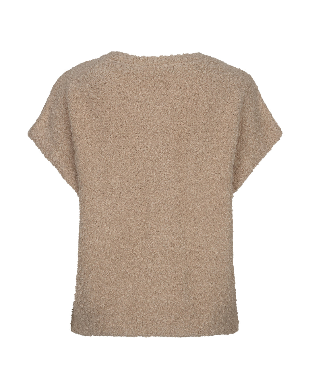 Red Button Sleeveless Knit latte