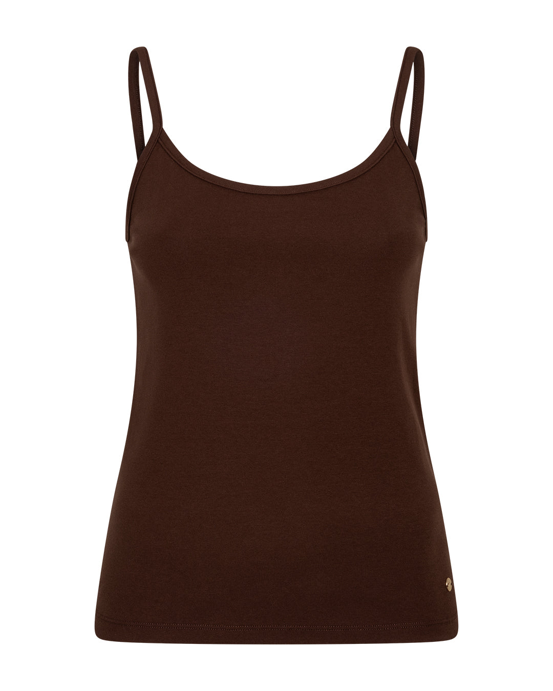 Red Button Singlet Espresso