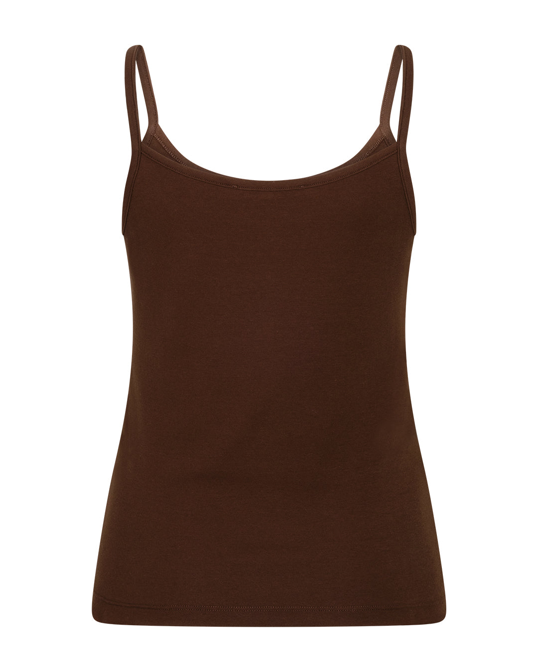 Red Button Singlet Espresso