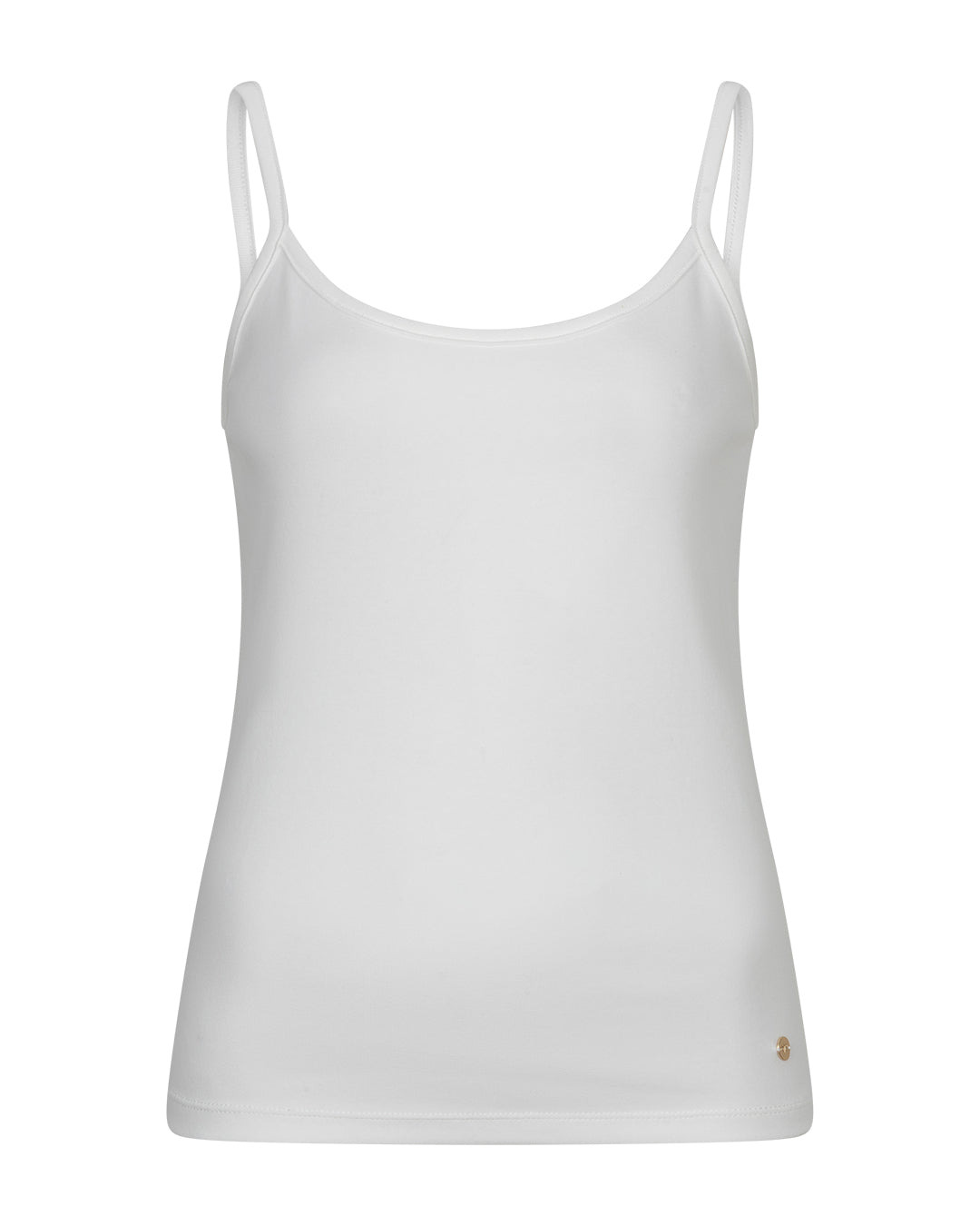 Red Button Singlet Off White