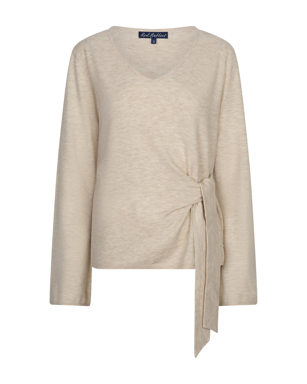Red Button Sweater Sweet Knot Lightsand