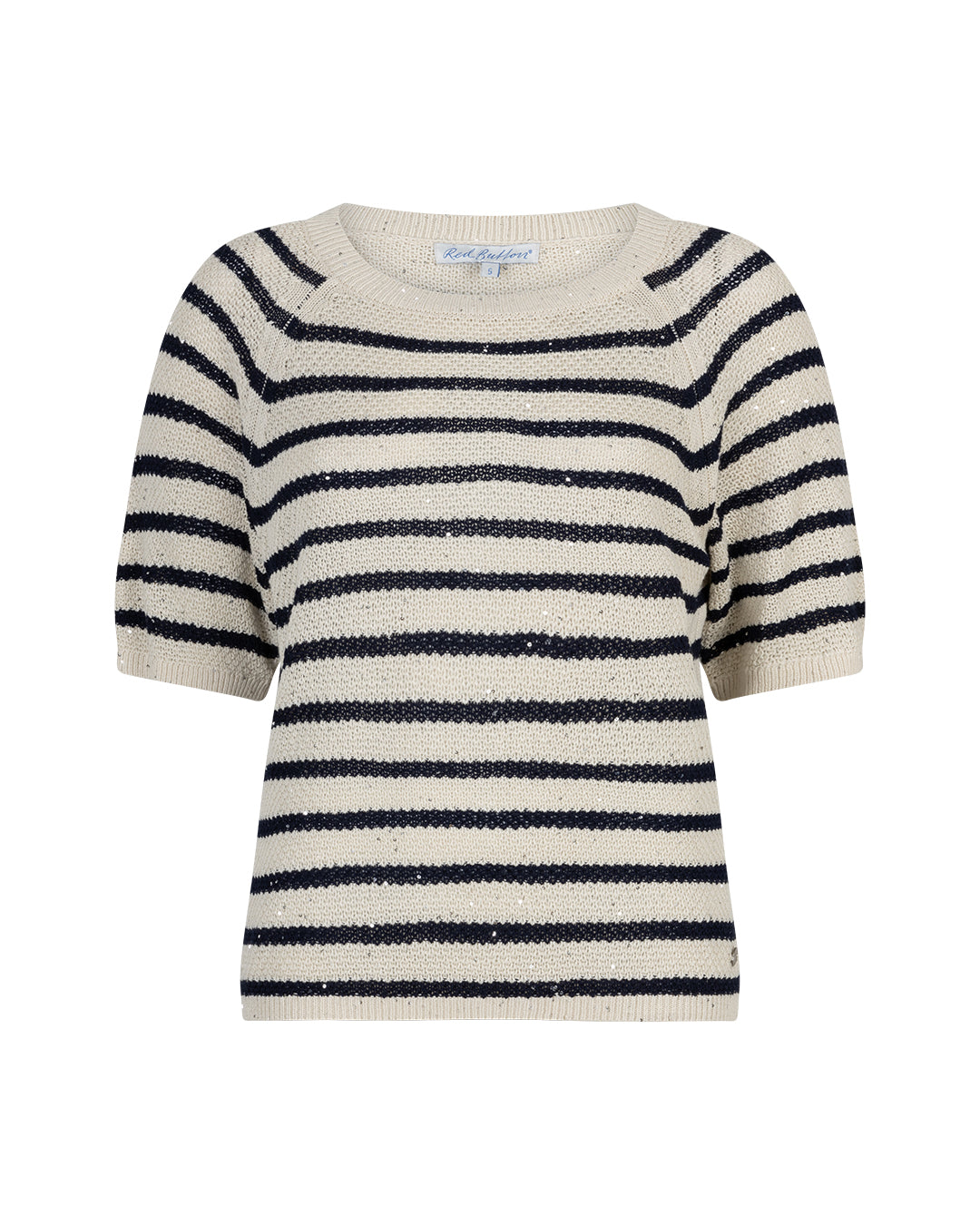 Red Button Top Sweet Stripe & Sequins
