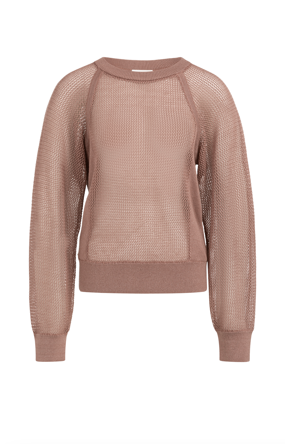 Yaya Mesh Stitch Raglan Brown