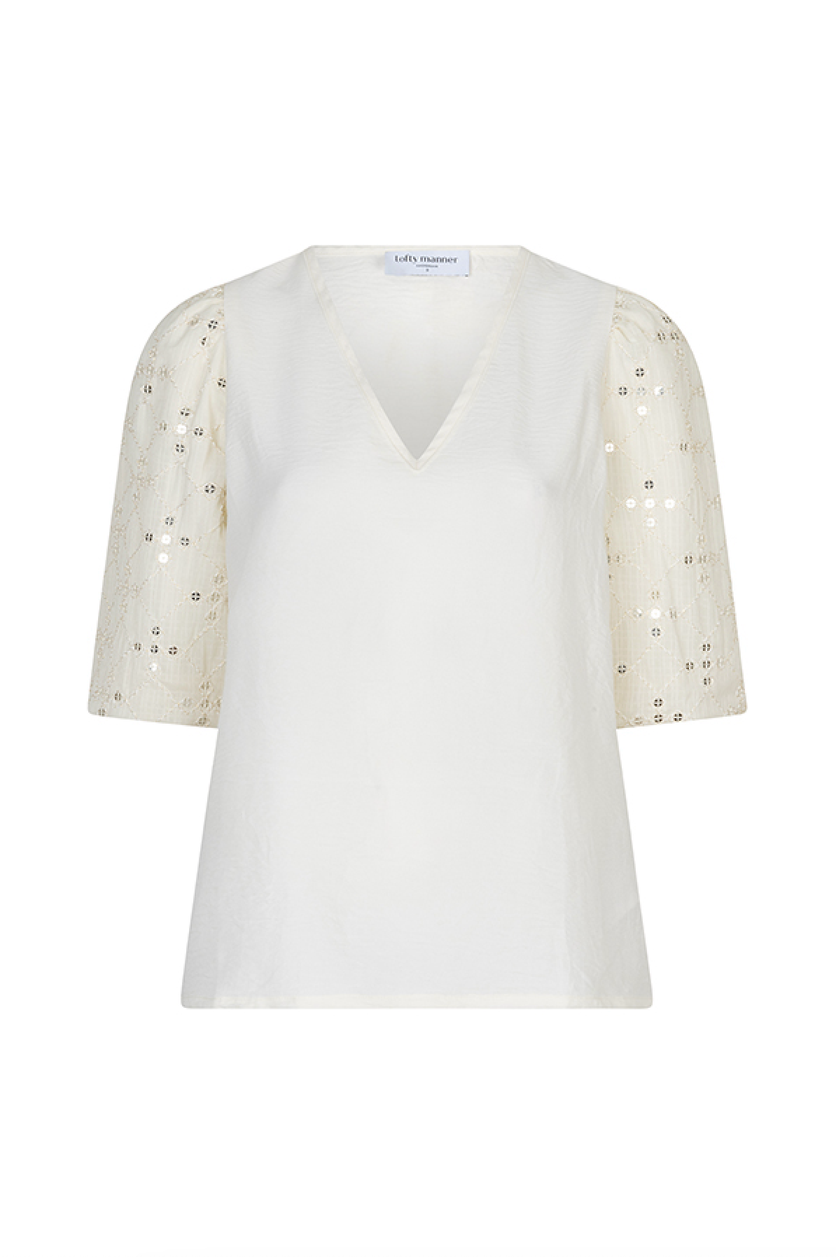 Lofty Manner Top Zari Beige