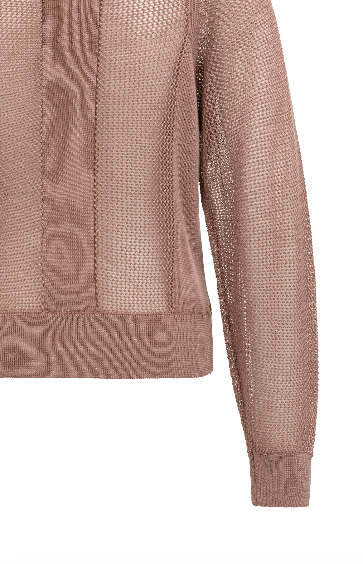Yaya Mesh Stitch Raglan Brown