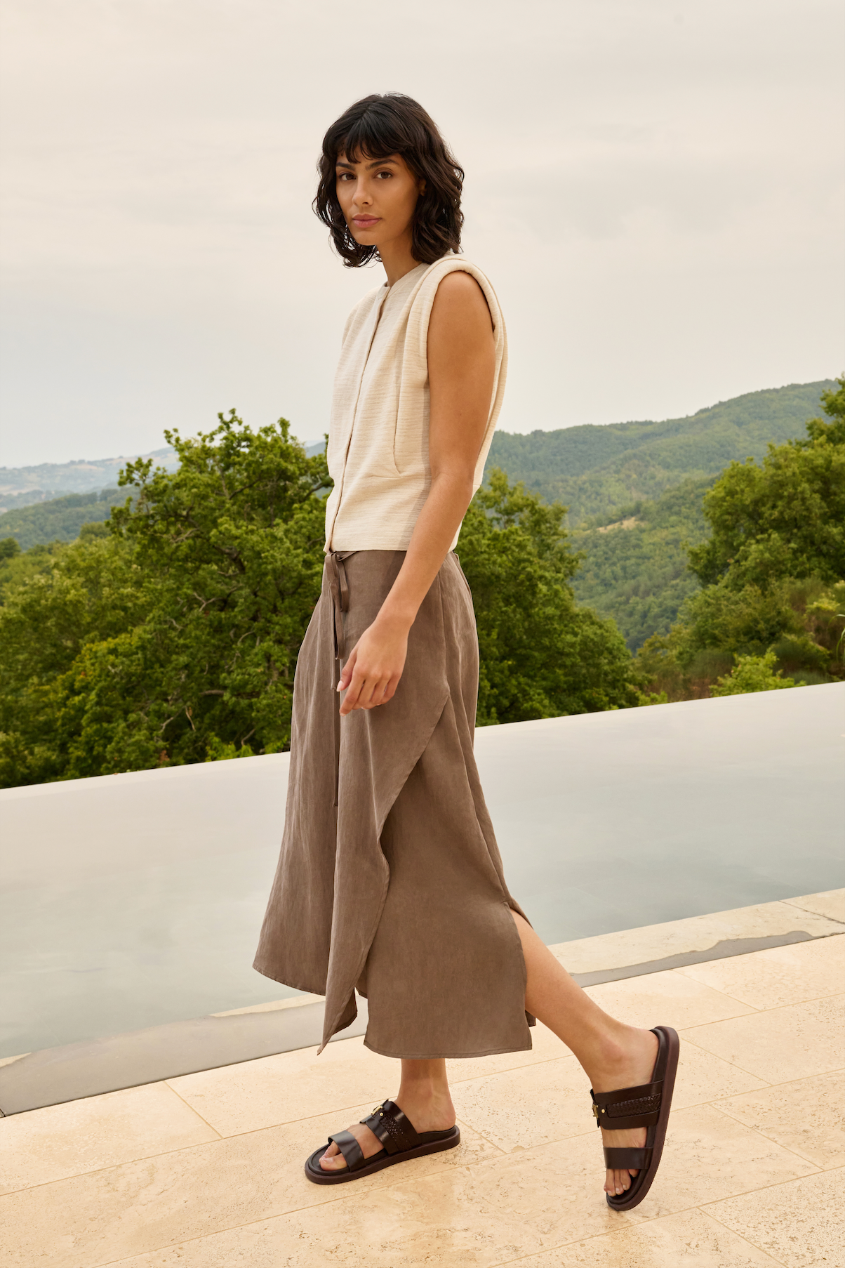 Yaya Schoulder Detail Creme