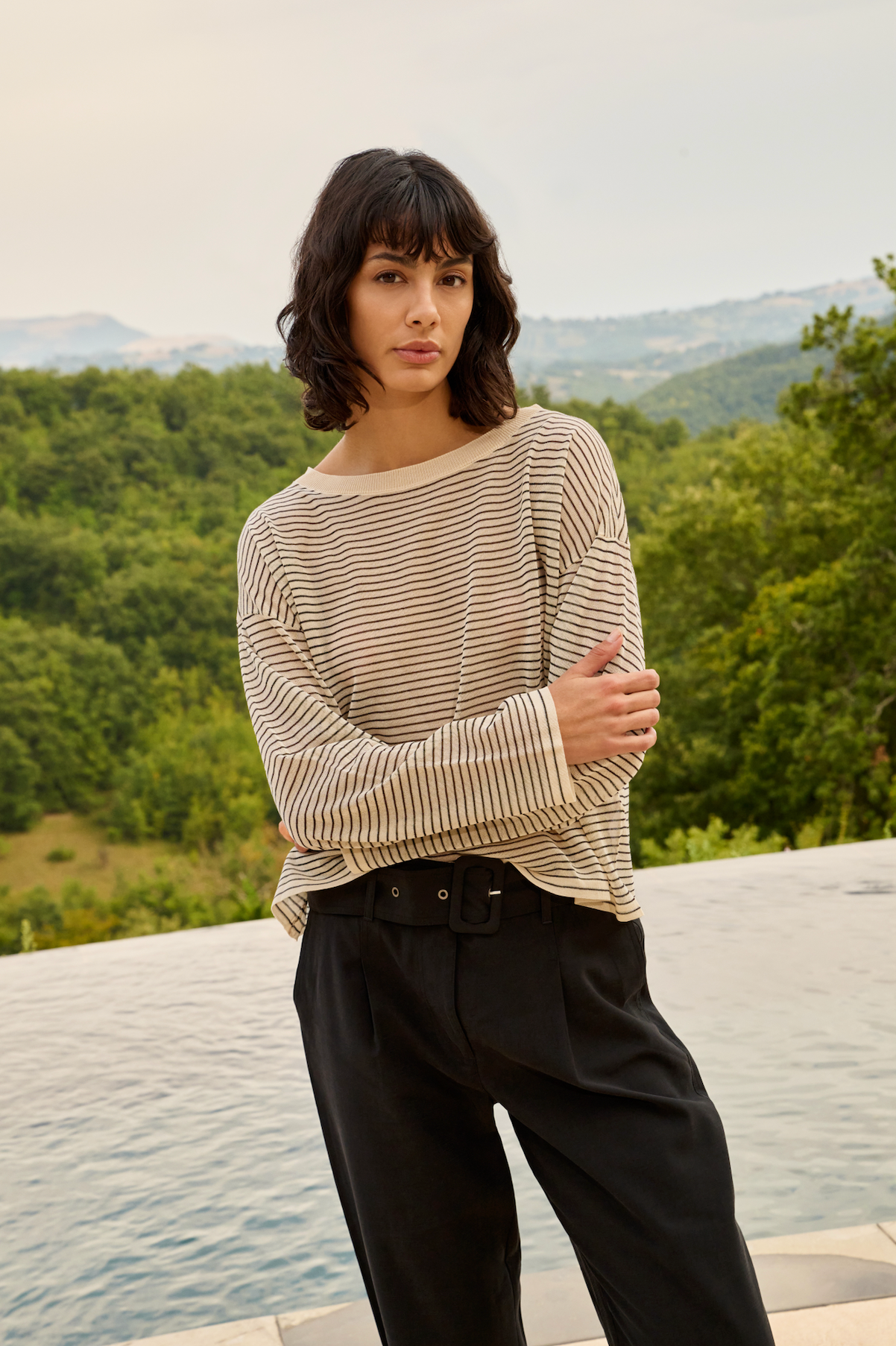 Yaya Fine Knitted Stripe